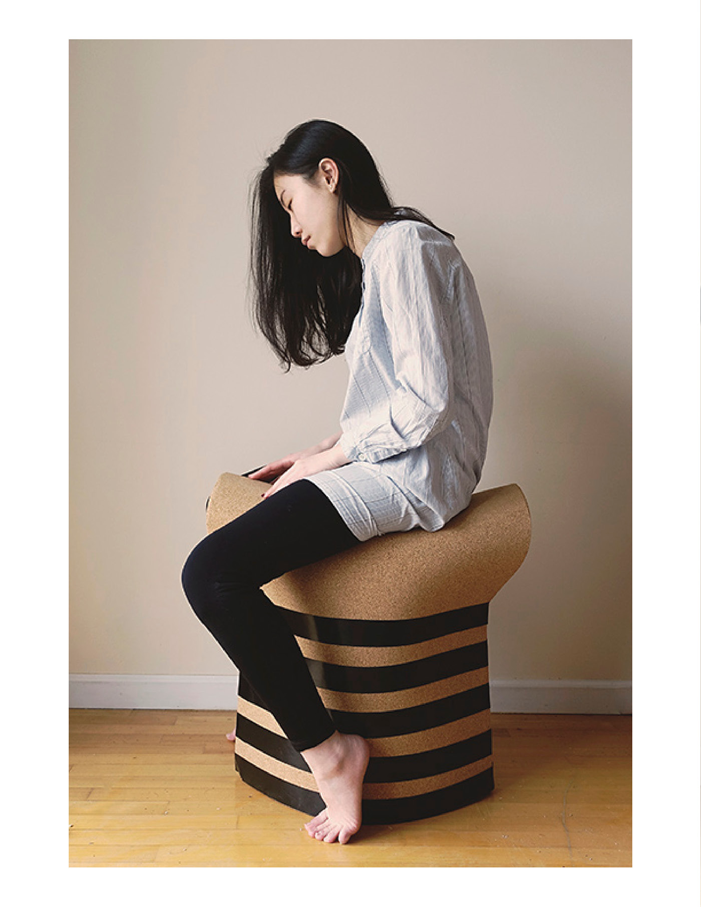 cork stool muji minimal craft pratt Pratt Institute