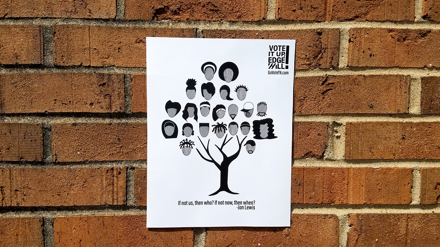 posters print social impact design Nashville vote ILLUSTRATION  typography  