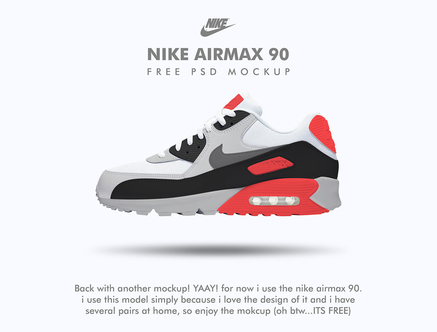 Nike airmax shoes sneakers free psd psd Mockup freebie photoshop