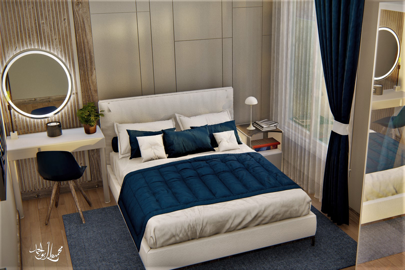 aboelhamd architecture bedroom Interior Masterbedroom  One Bed Bedroom furniture lumion revit fashion design