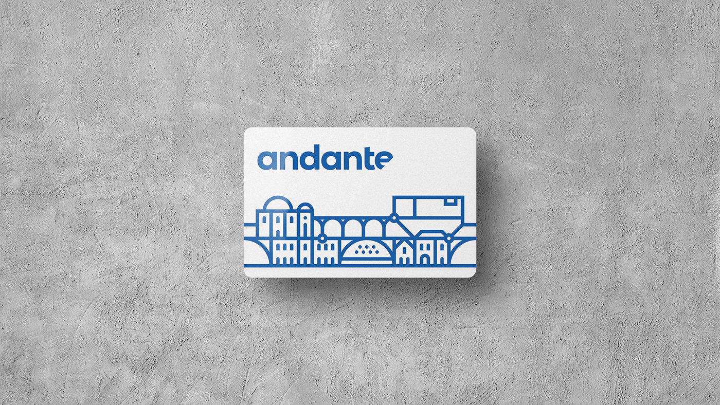 porto card icons poster Transports city Urban skyline vector blue geometric modern pictogram minimal modular