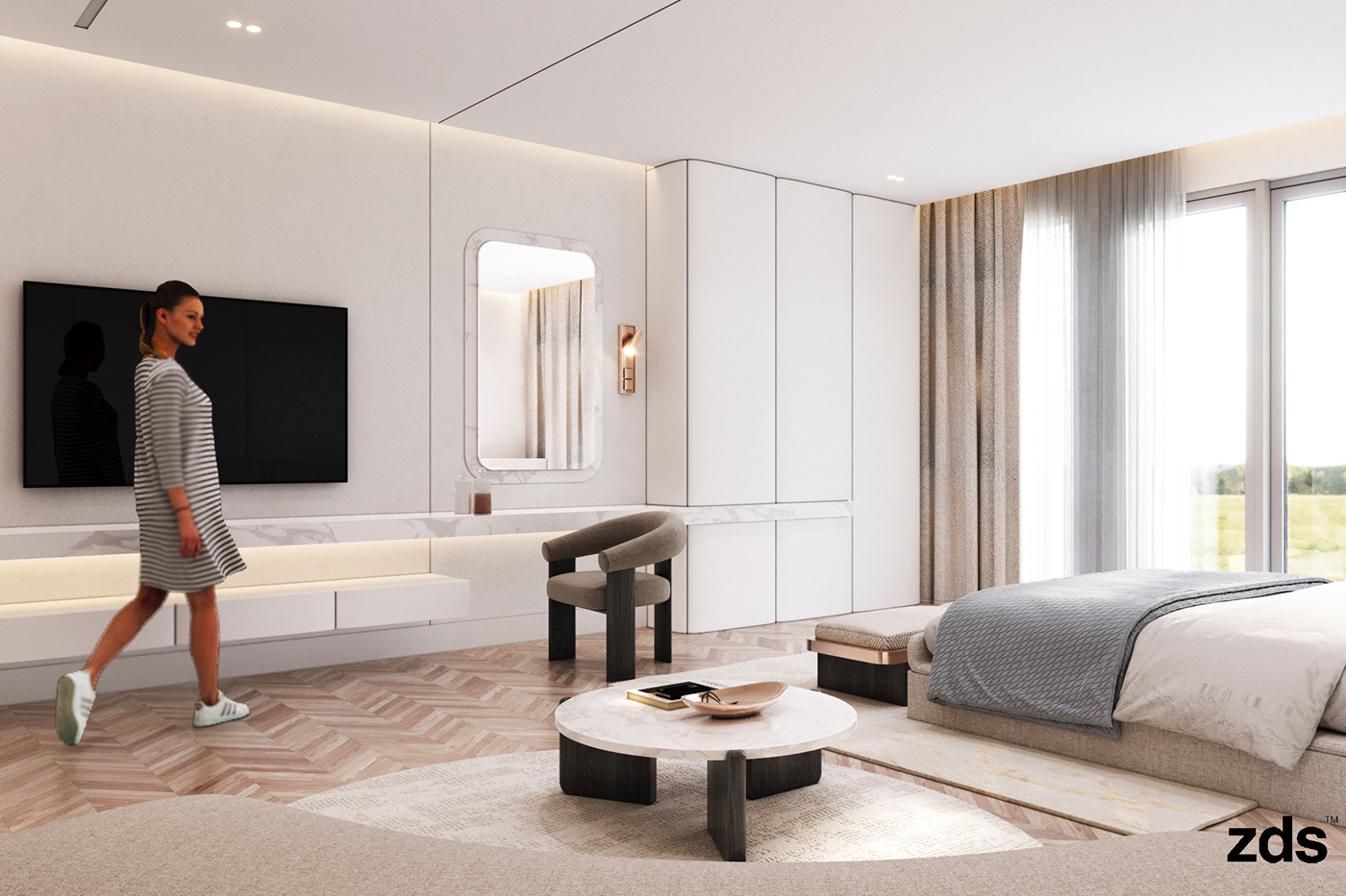 indoor visualization corona CGI 3ds max Render interior design  archviz 3D modern