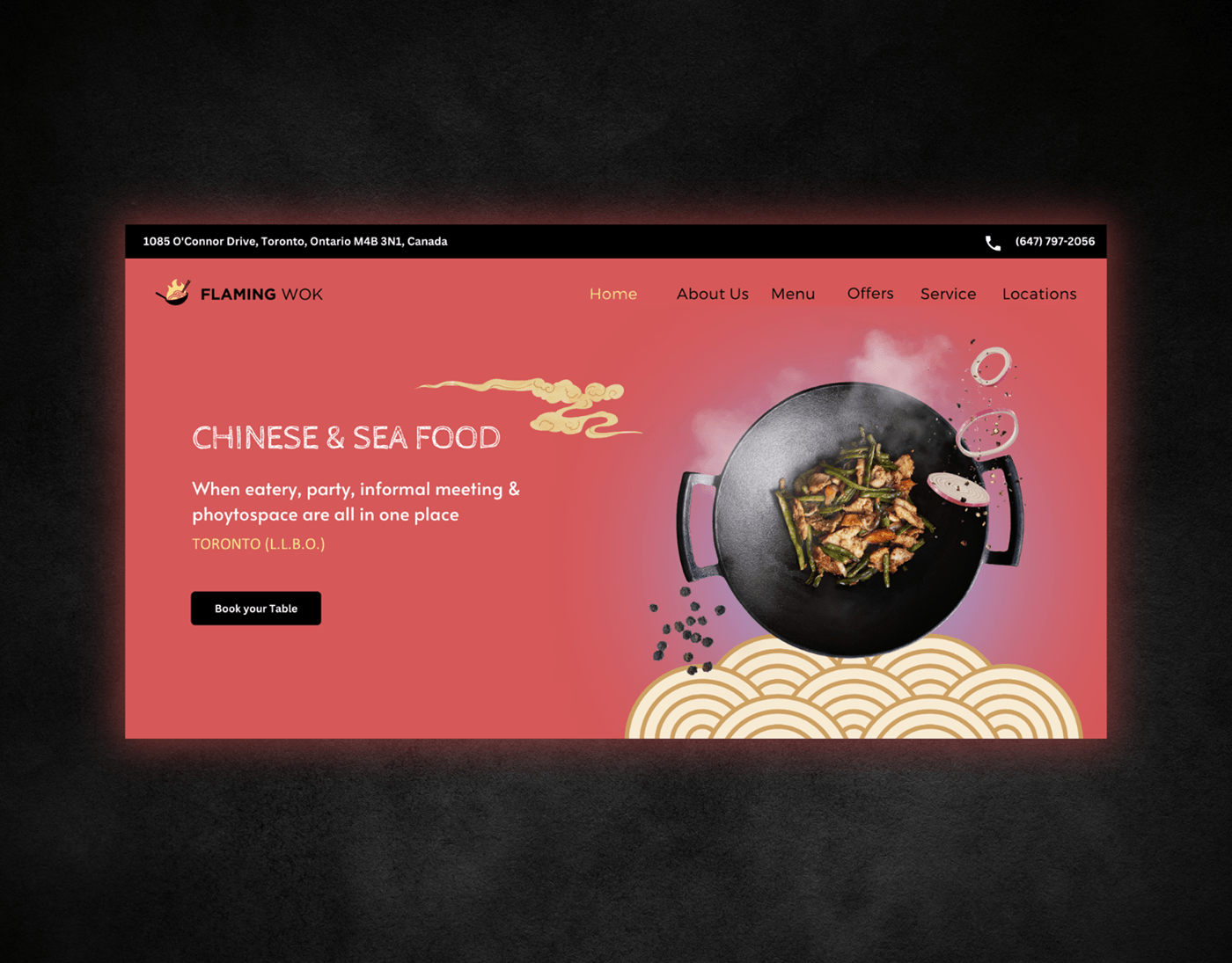 chinese Chinese Food Website Design UI/UX фигма Web Design  Website ui design homepage UI