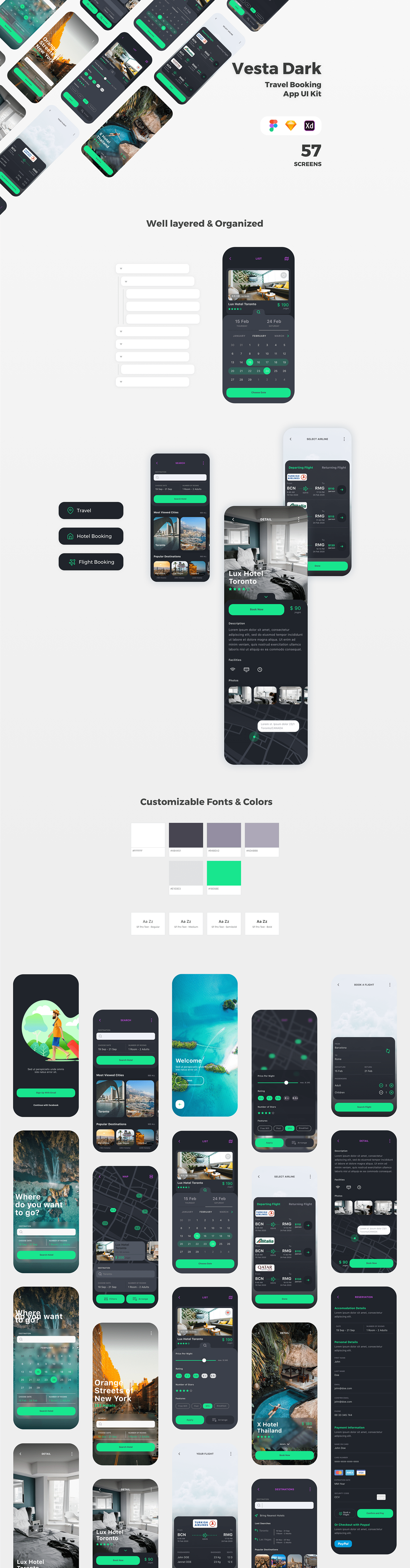 dark light app mobile music UI kit Theme envato ui8