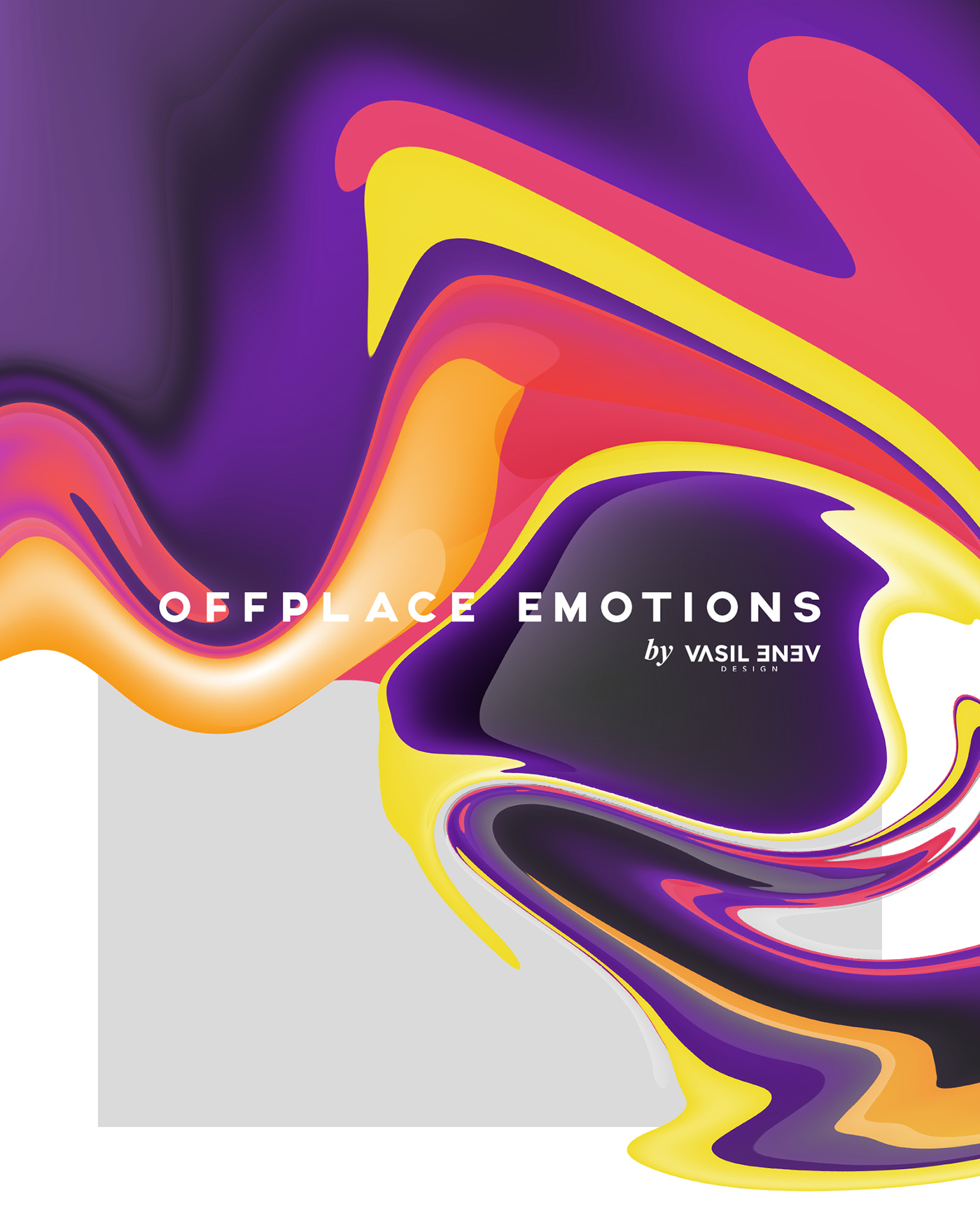 offplace emotions poster colorful fluid Love inspire art rainbow digital think vector Exhibition  artistic Ps25Under25