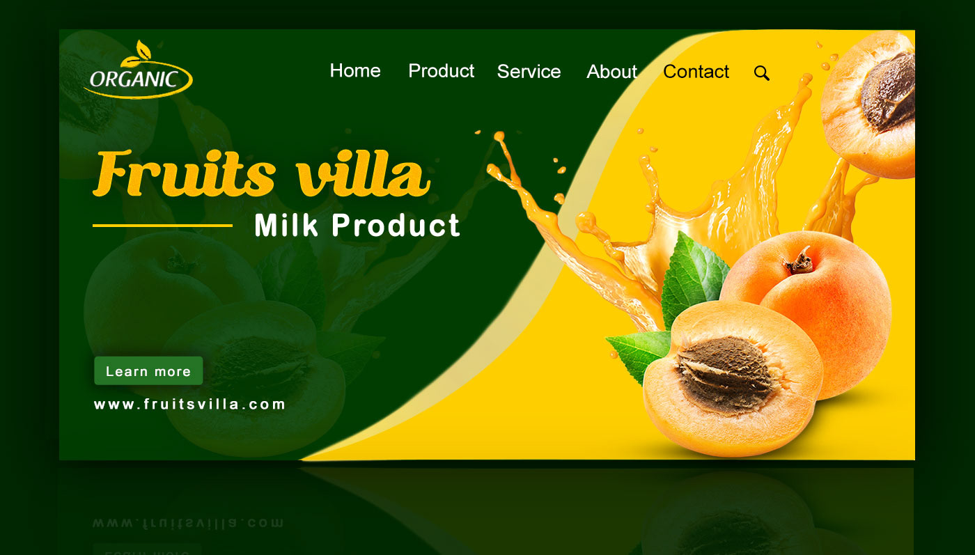 fruits banner Product banner milk products juice product design  orange fruits banner design organic fruits