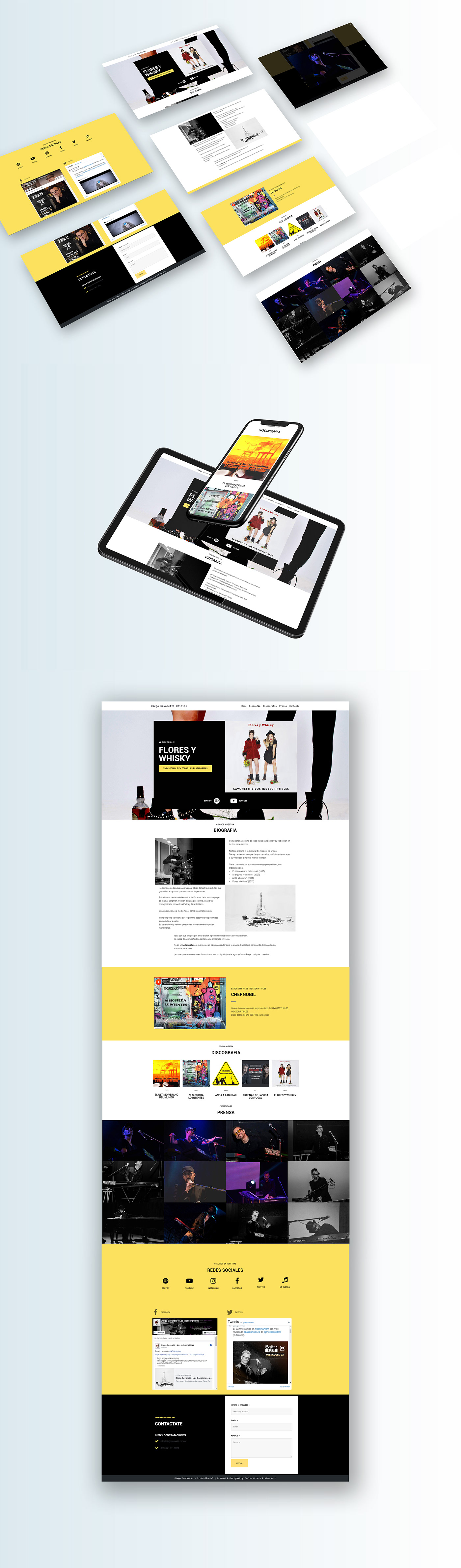 wordpress elementor Diseño web Web Design  musica