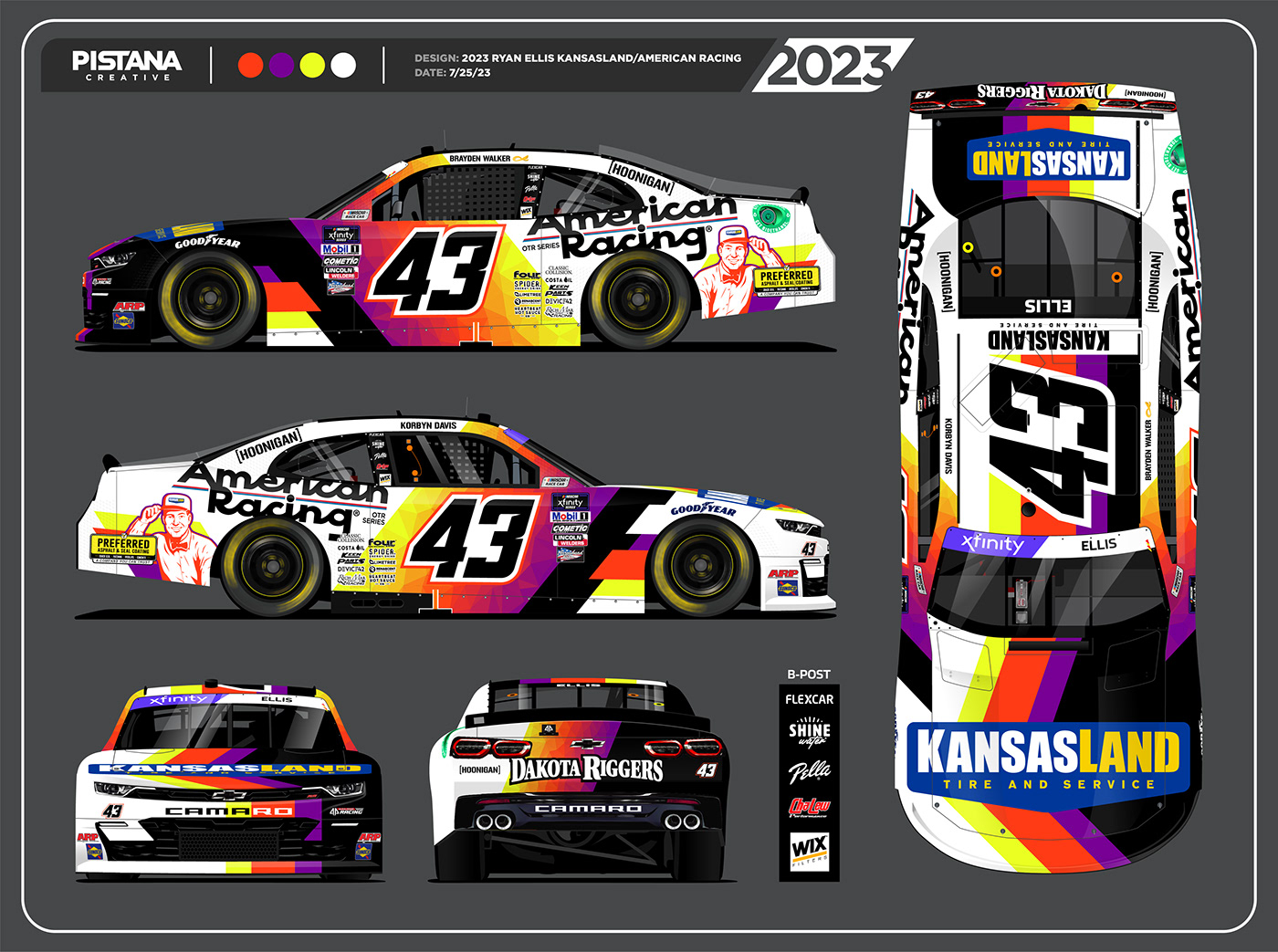 Vehicle NASCAR hoonigan ken block Livery graphic design  Social media post