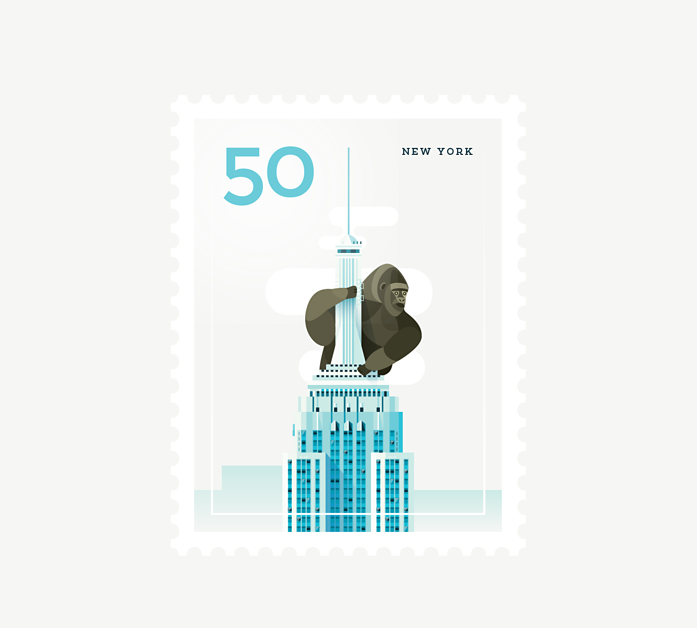 building swiss simple flat design stamp Stationery Travel Paris New York London Cities city letter vector gradient