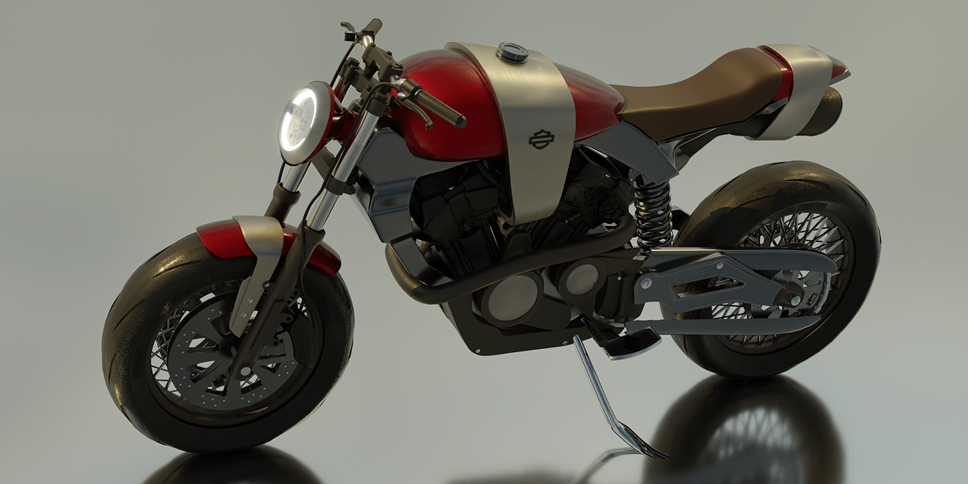 Harley Davidson motorcycle 3drender 3D blender 3d modeling 3dautomotive motoguzzi
