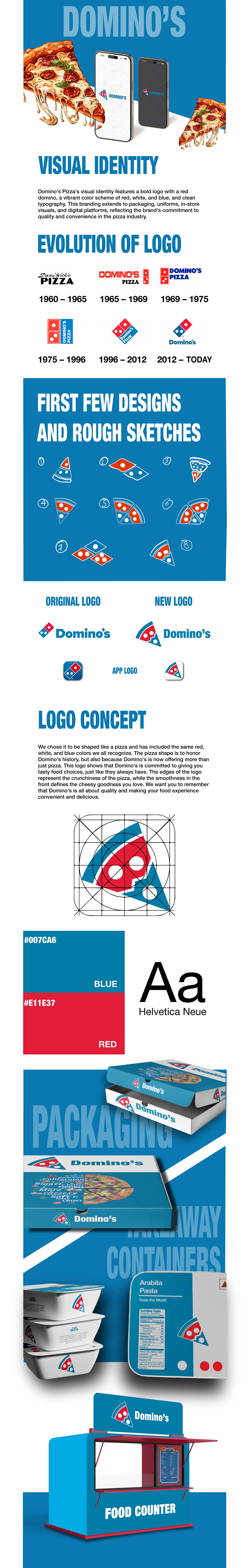 Pizza dominos branding  adobe illustrator Logo Design brand identity Mockup packaging design Advertising  marketing  