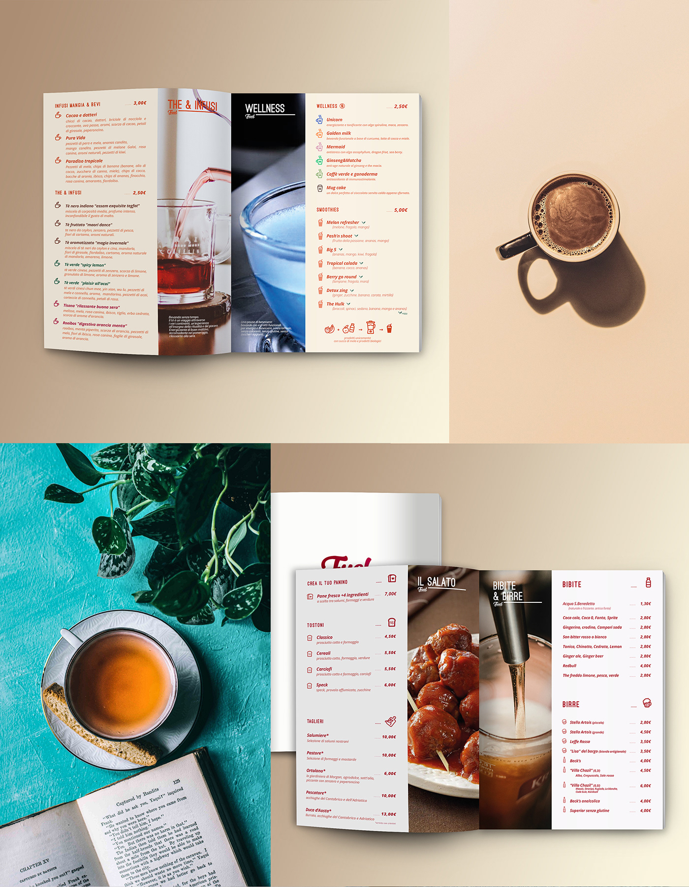 brand bar menu branding  wine Coffee tea caffe