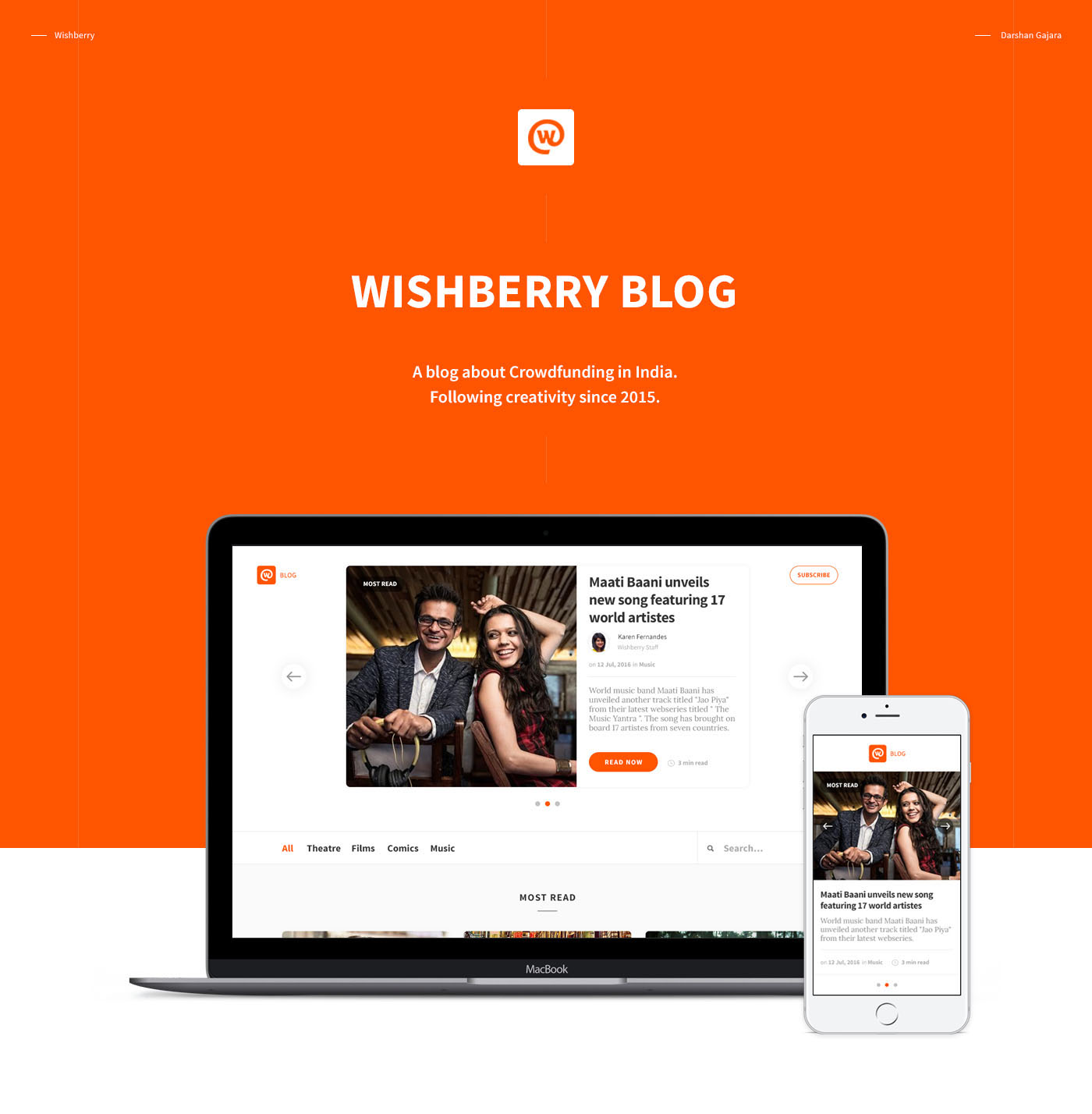 Blog article Interaction design  wishberry crowdfunding minimal
