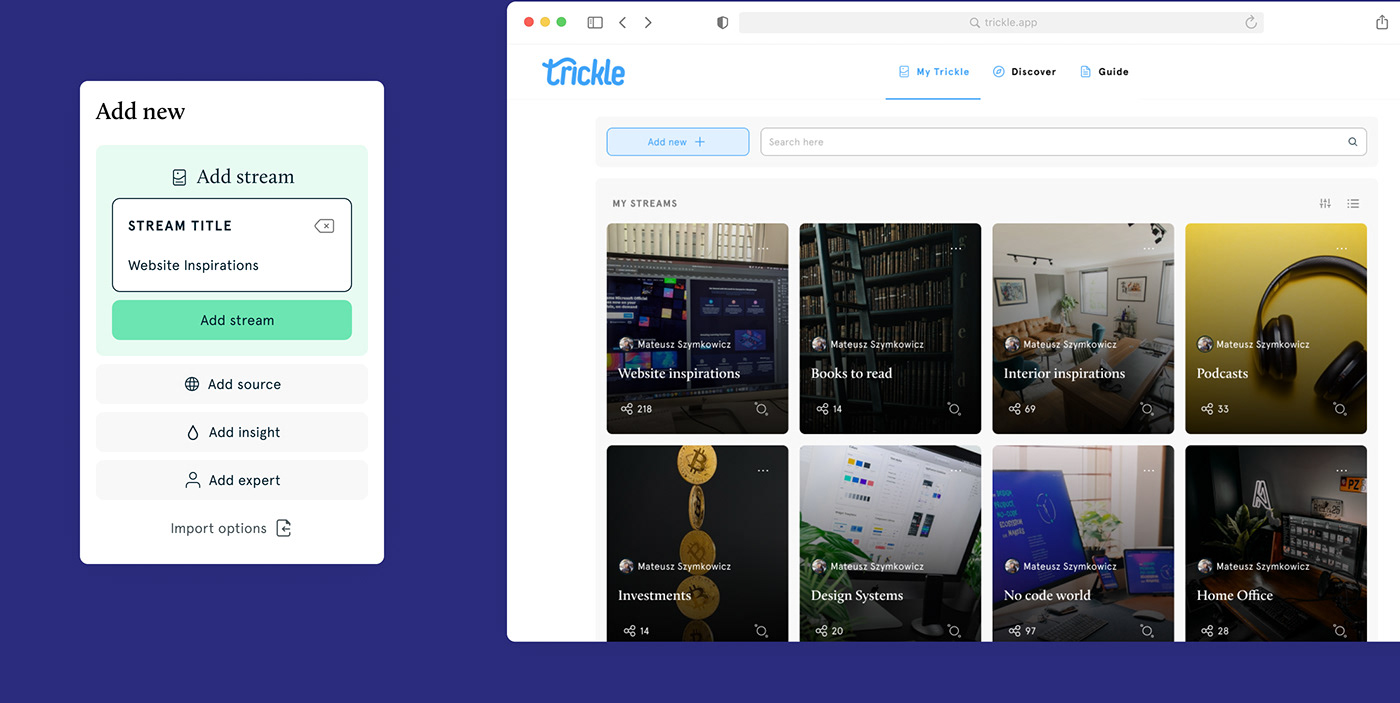 app bookmark Interface knowledge learning Pinterest Platform reader UI ux