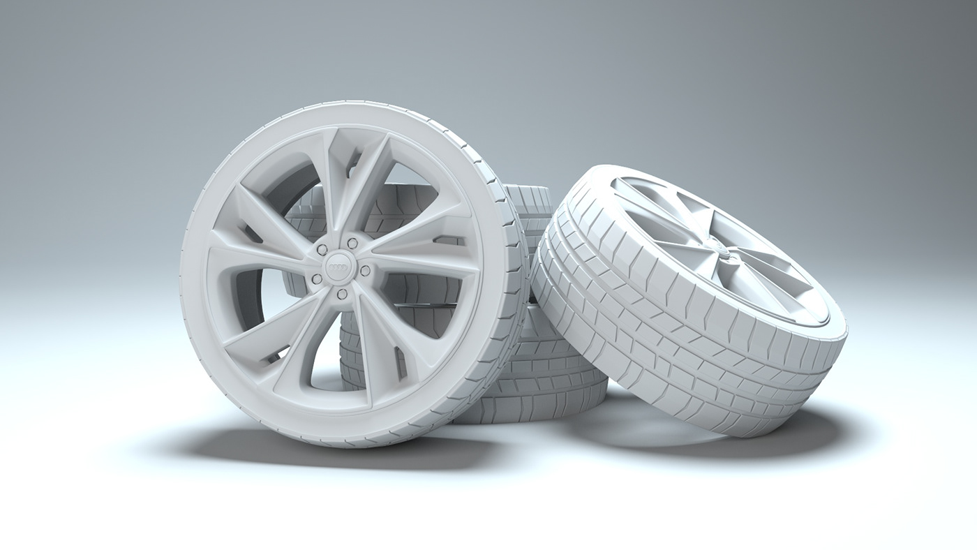 3D Audi automotive   Maya substance Tire wheels CGI automobile Vehicle