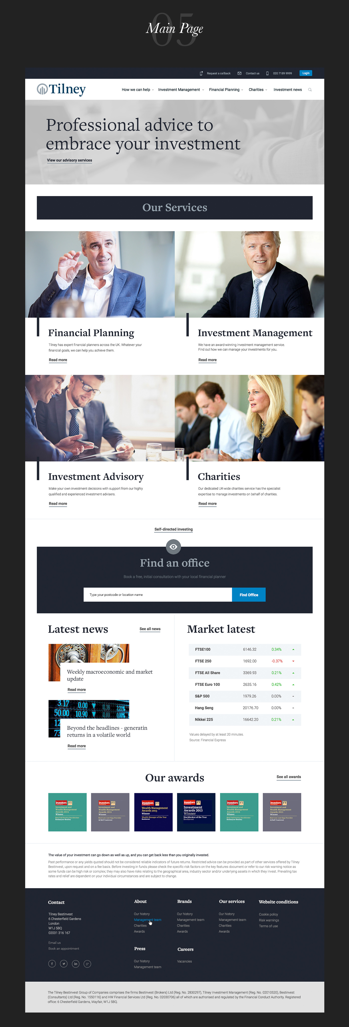 UI ux Website Web finance London clean business