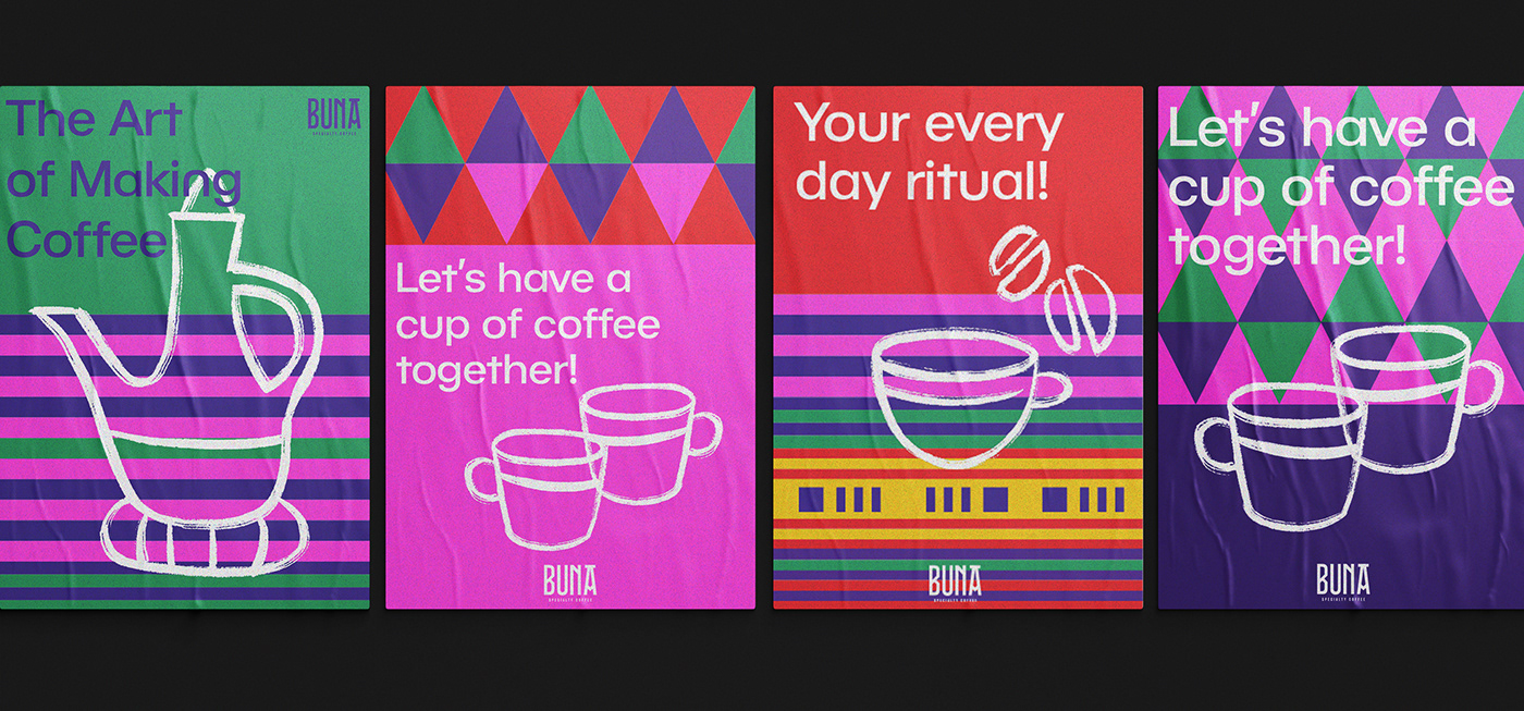 Coffee color ethiopia ILLUSTRATION  Packaging pattern poster spain
