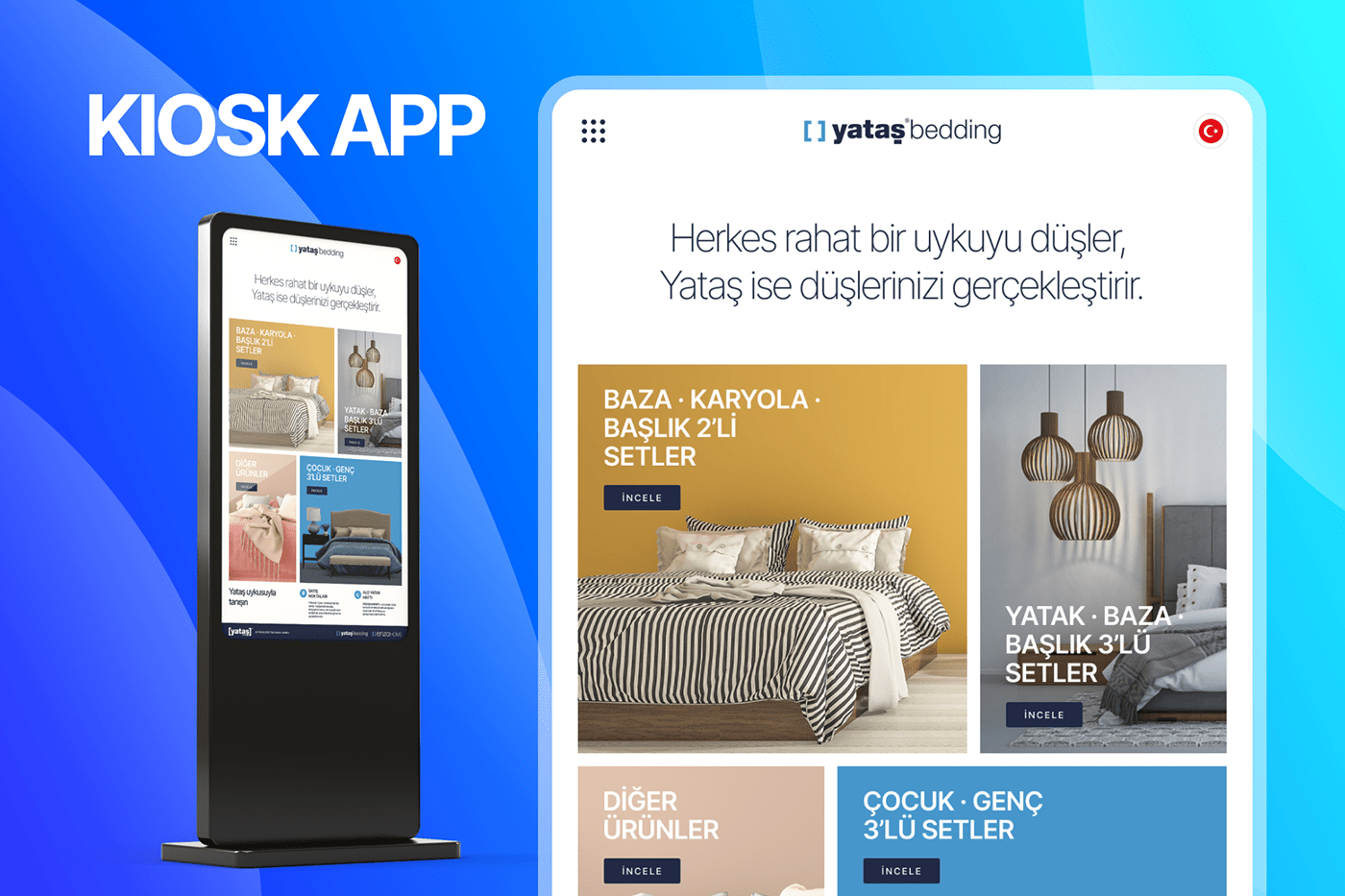 UI/UX Kiosk App furniture interaction product