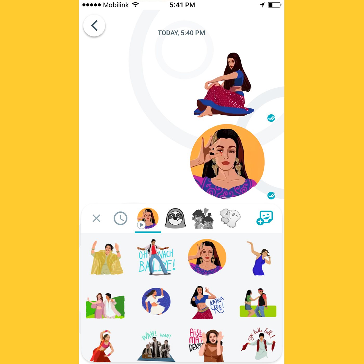 sticker stickers google Allo Bollywood DANCE   indian Movies