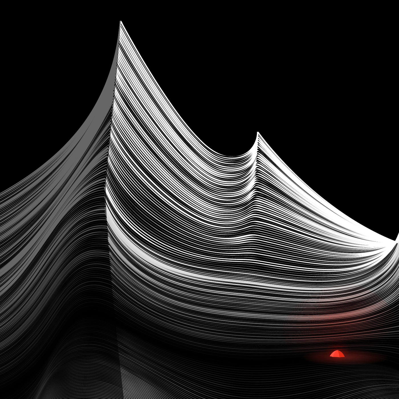 mountain Landscape lineart blend minimal abstract