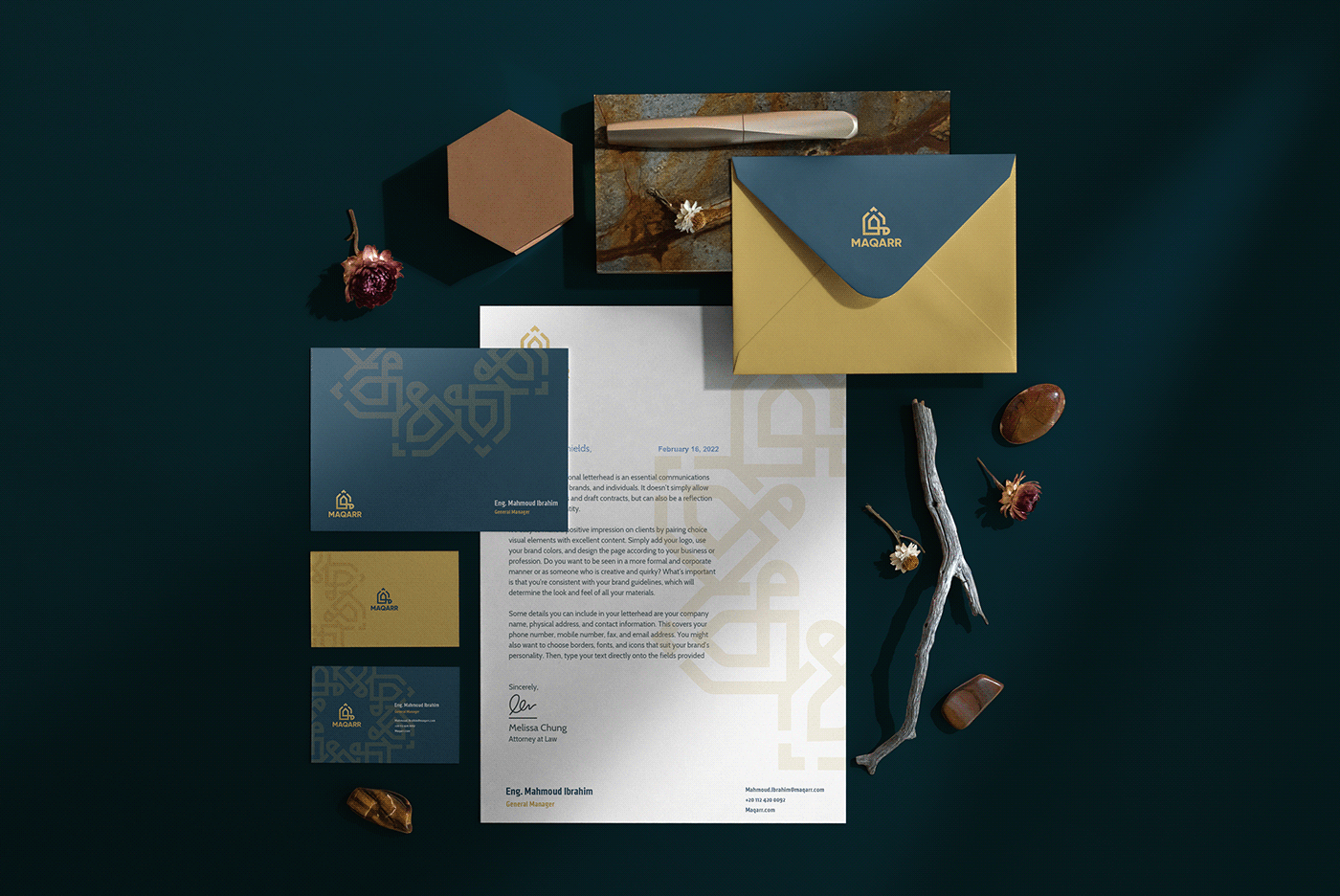 brand identity brand manual gold guidelines islamic logo Logo Design logo folio Modern Logo real estate