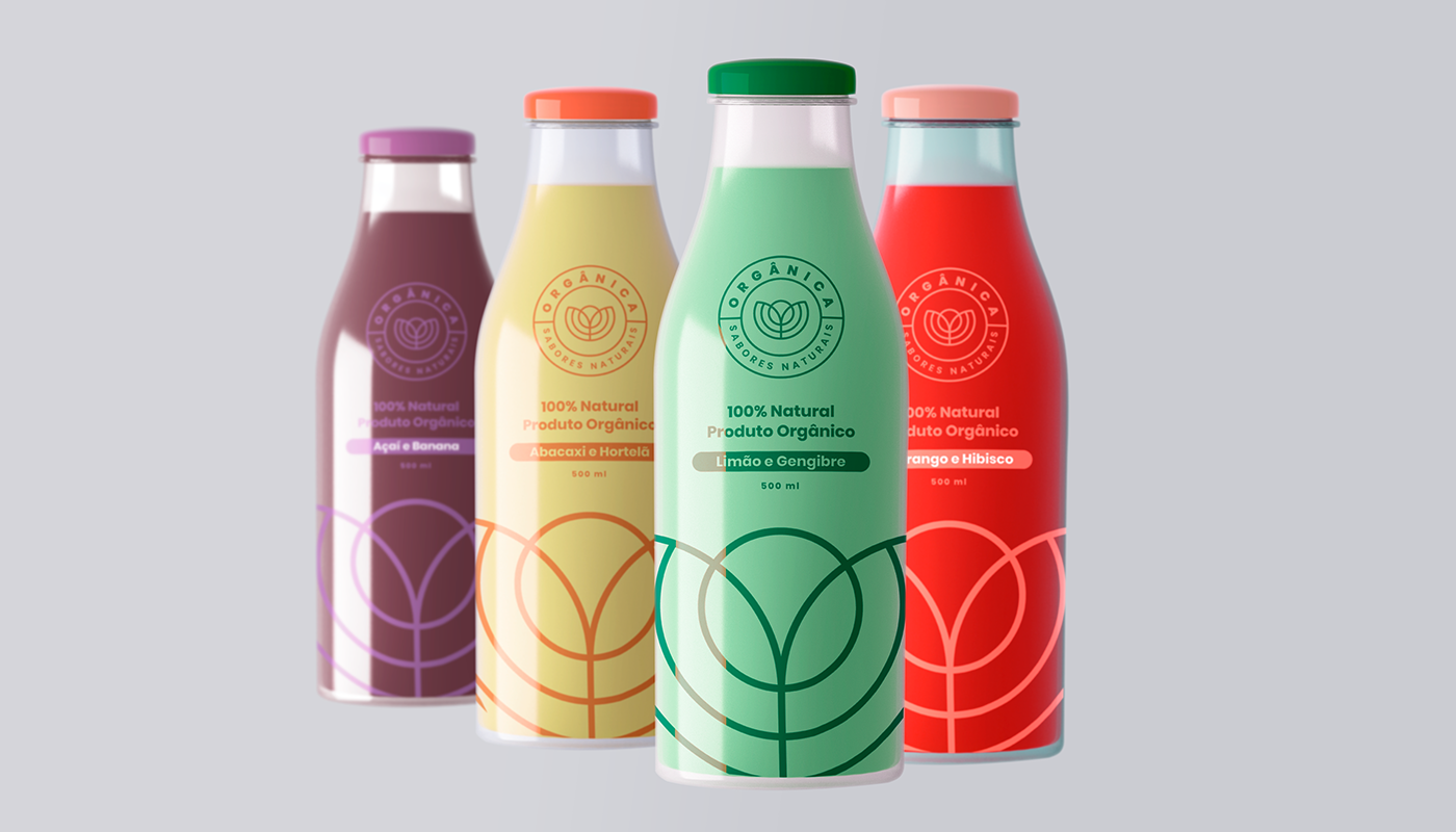 restaurant juice Packaging organic Food  Fruit leaf branding  identity visual