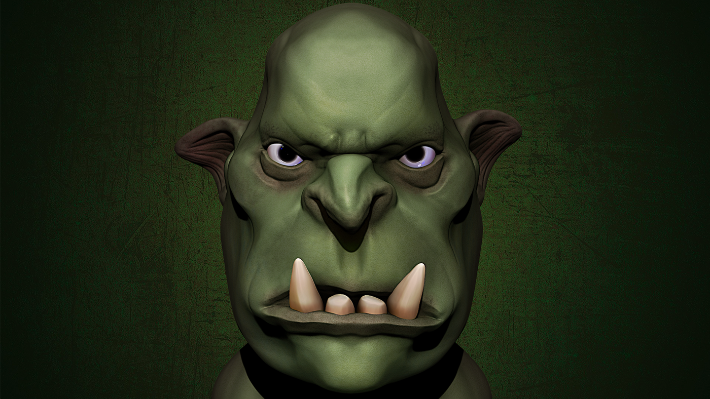 ORZ'O 3D Character design modelling Zbrush Pixologic orc lord rings
