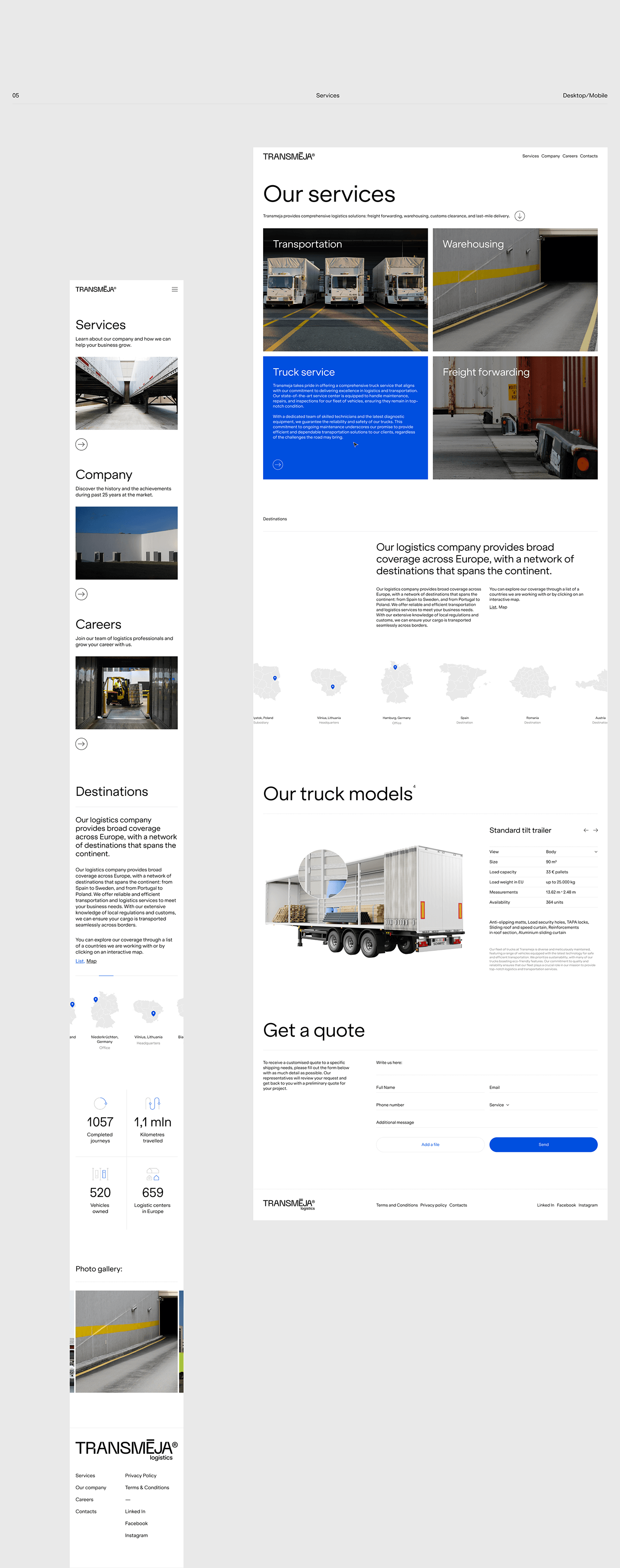 Web Design  ui design UI/UX branding  transportation mobile Website Figma delivery Logistics