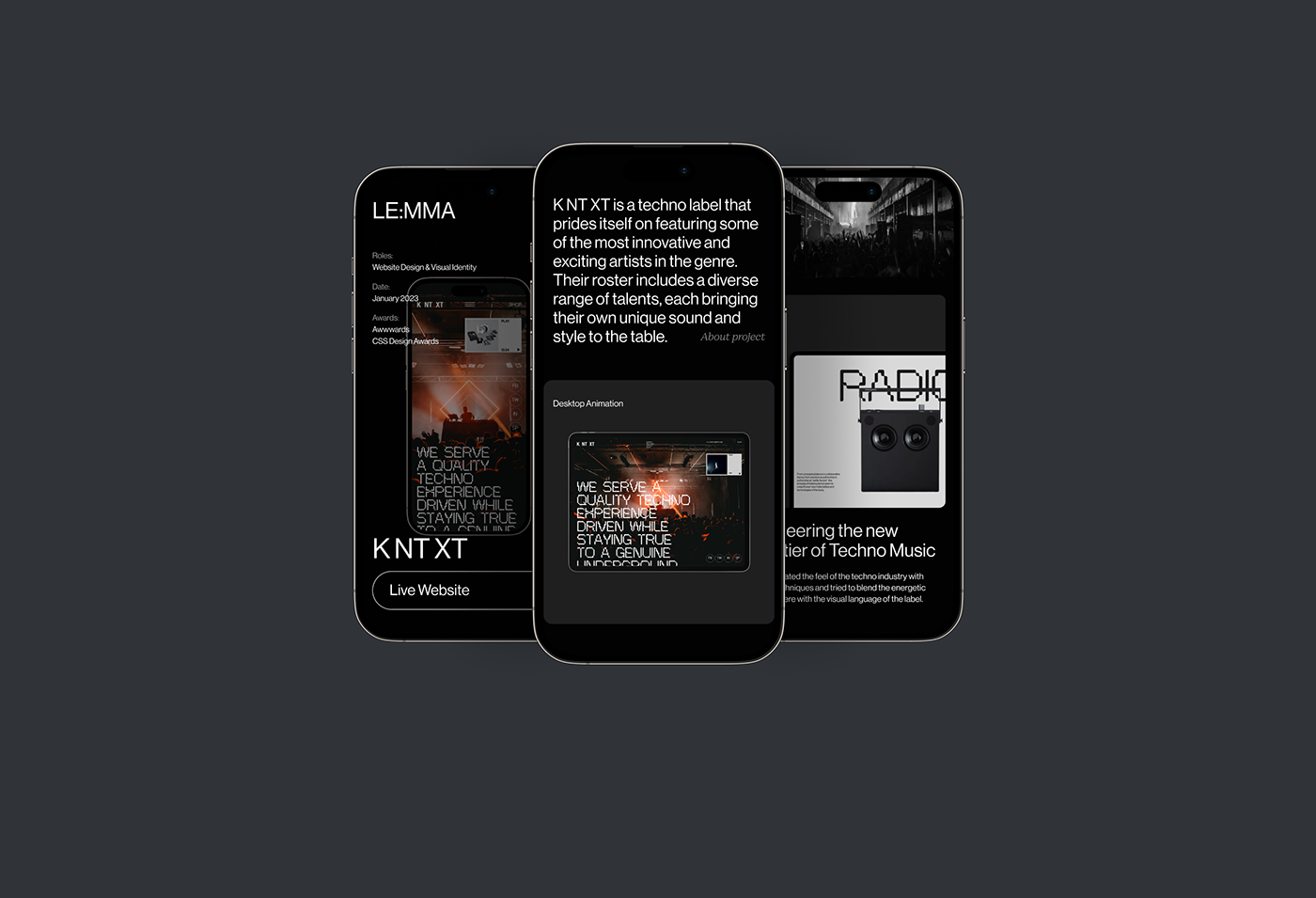Mobile Case Study. Le:mma Studio. Website Design & Visual Identity.