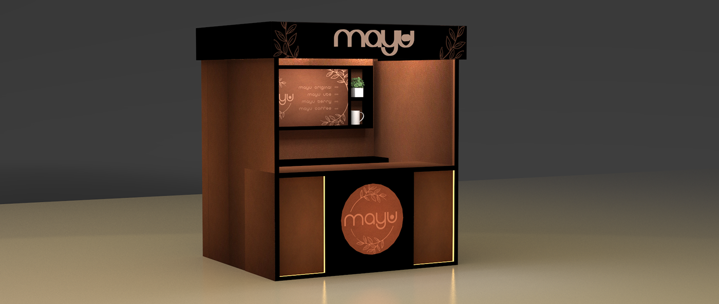 3d design 3d render booth booth design Coffee Coffee Booth Kiosk