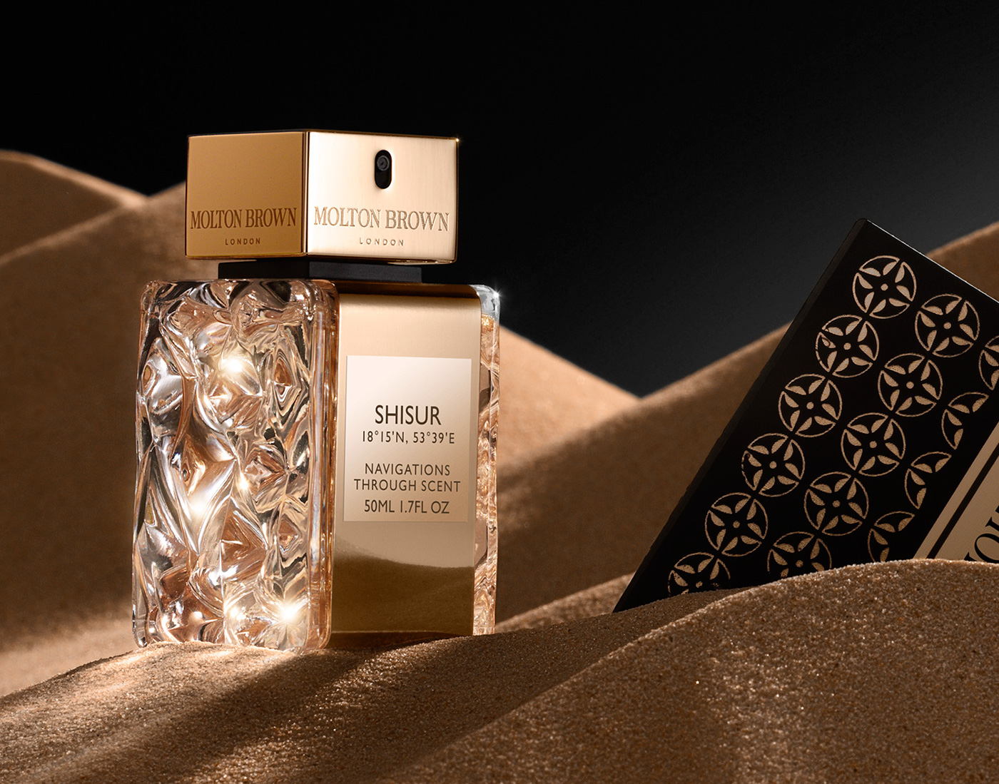 still life molton brown gold product cosmetics london photography SHISUR perfume Fragrance