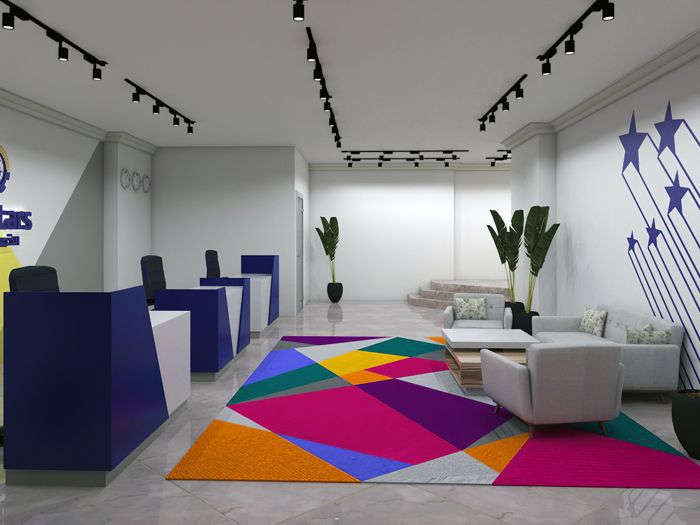 3D architecture furniture interior design  Office Design vray