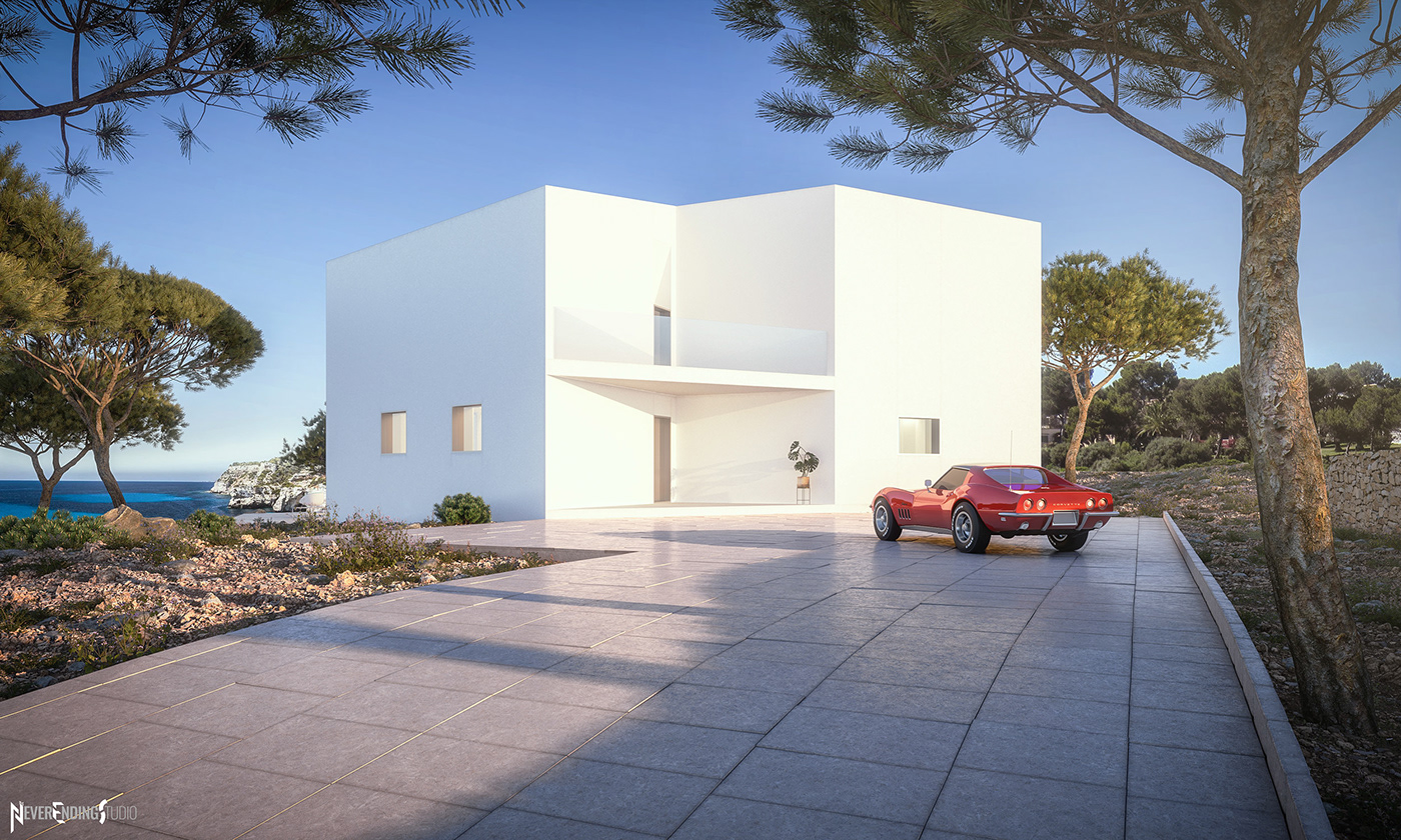 3D 3ds max architecture archviz CGI exterior Render Villa visualization vray