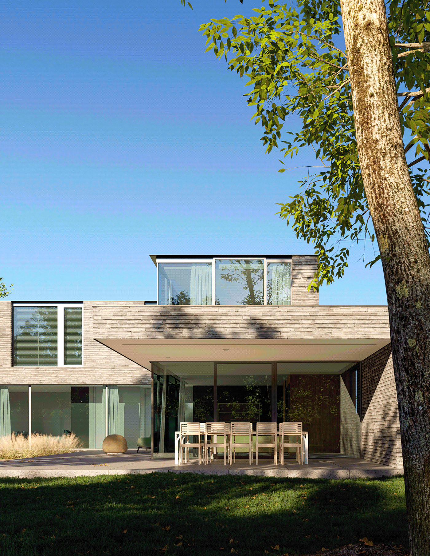 3d modeling architecture exterior exterior design Exterior rendering Nature Outdoor Tree  Villa villa design