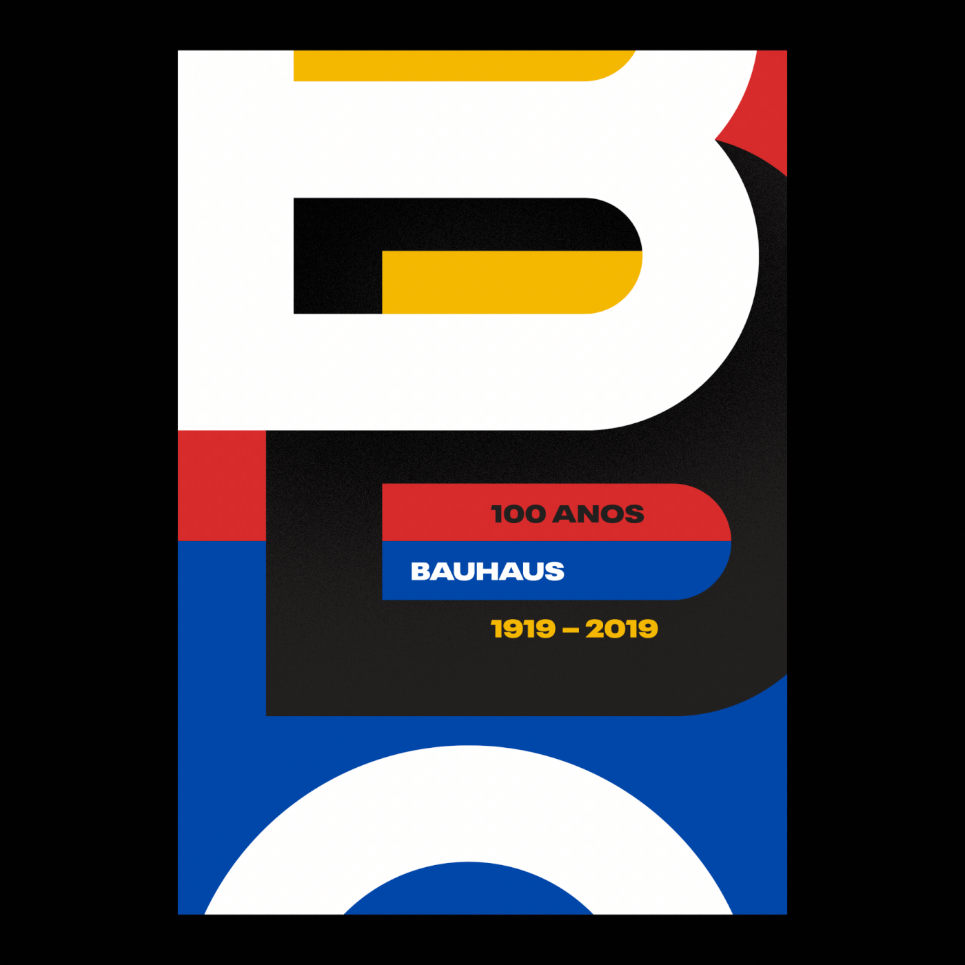 bauhaus poster geometric colors gif animated poster Motion poster 100 years centenary 100 años