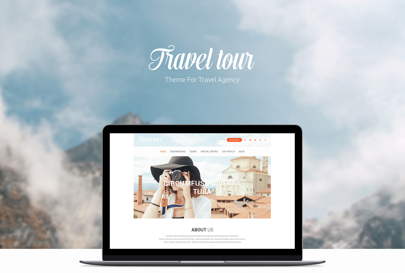 Web дизайн тема шаблон путешествовать Туристическое агенство reservation