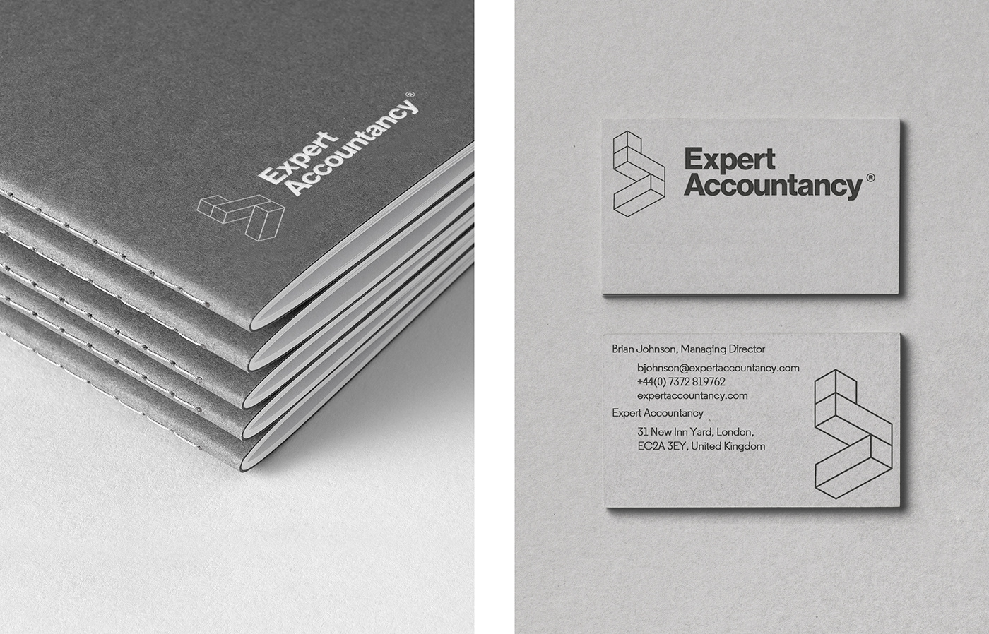 accountancy brand clear communication design identity London minimal Solution UK