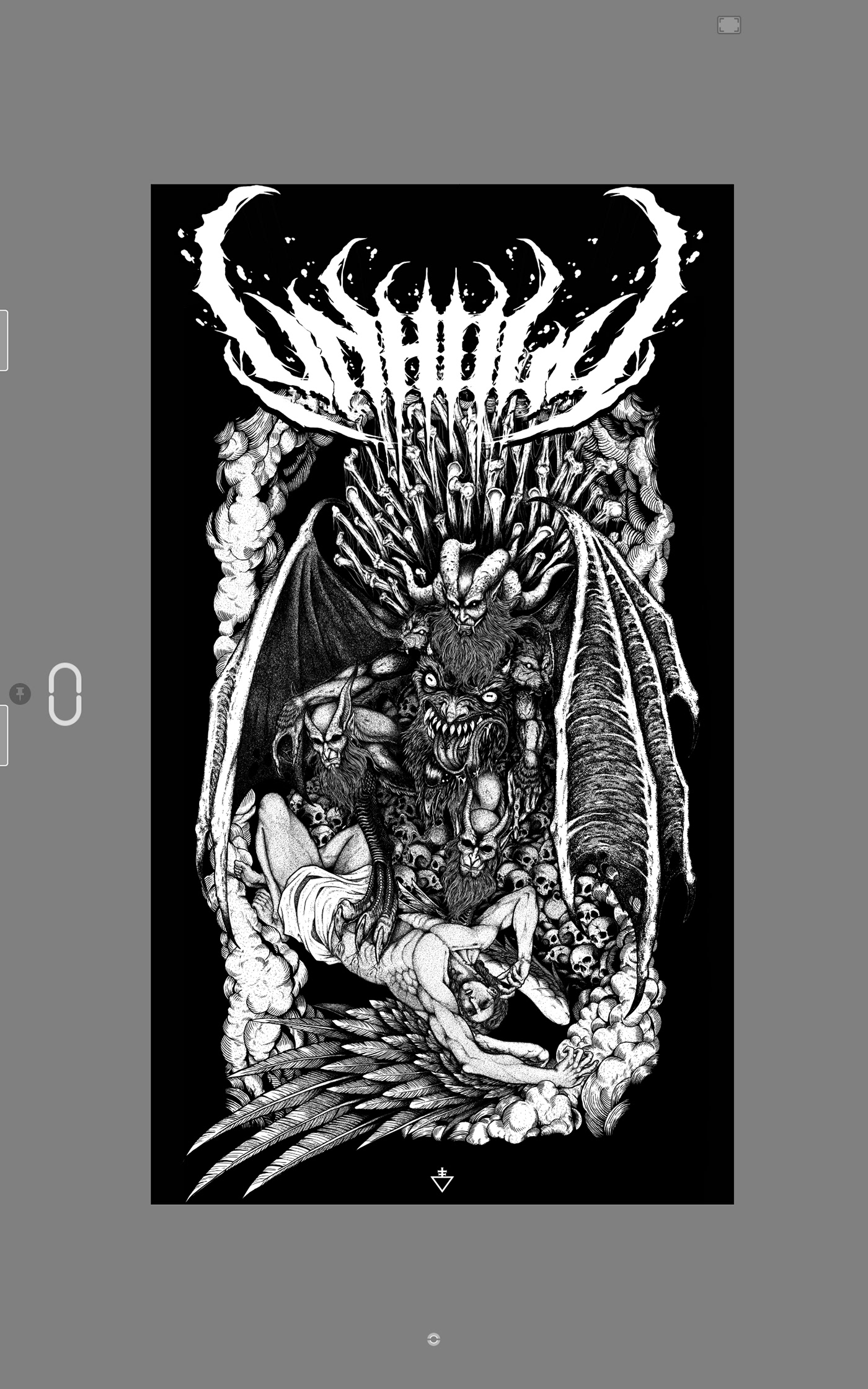 demon devil angel gothic Tshirt Design Digital Art  dark art