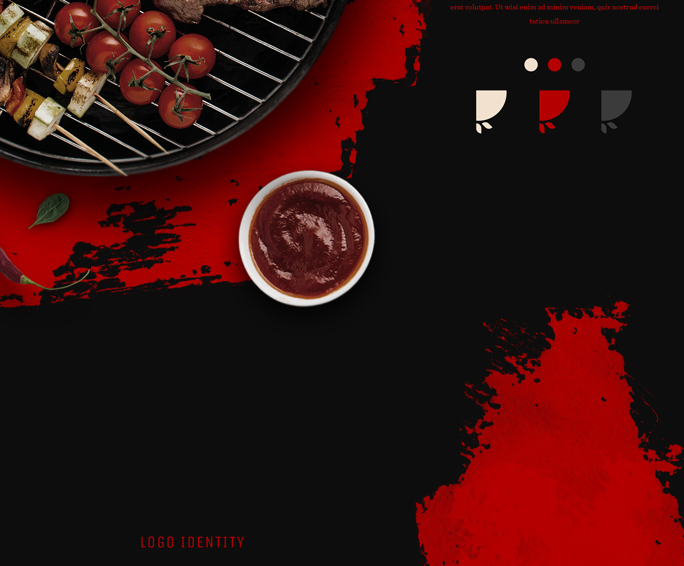 Advertising  barbecue BBQ brand identity Cibo Food  Layout Logo Design presentazione redneck