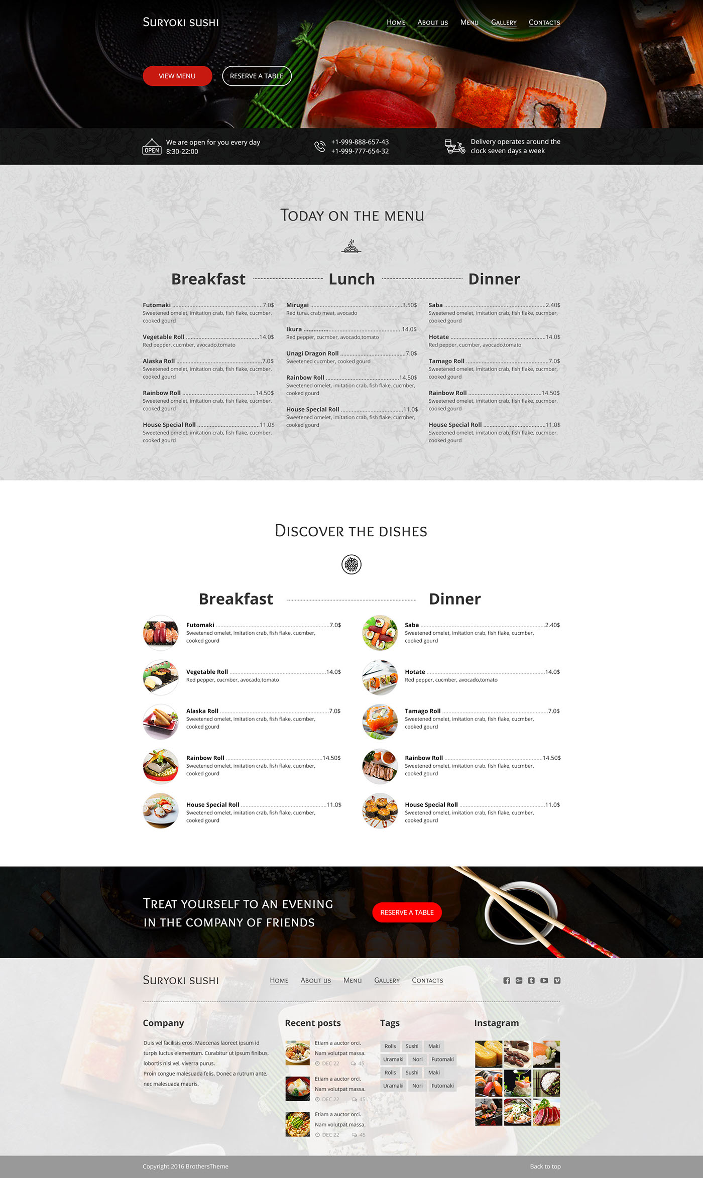 Sushi psd restaurant template themeforest brotherstheme Theme photoshop menu suryoki