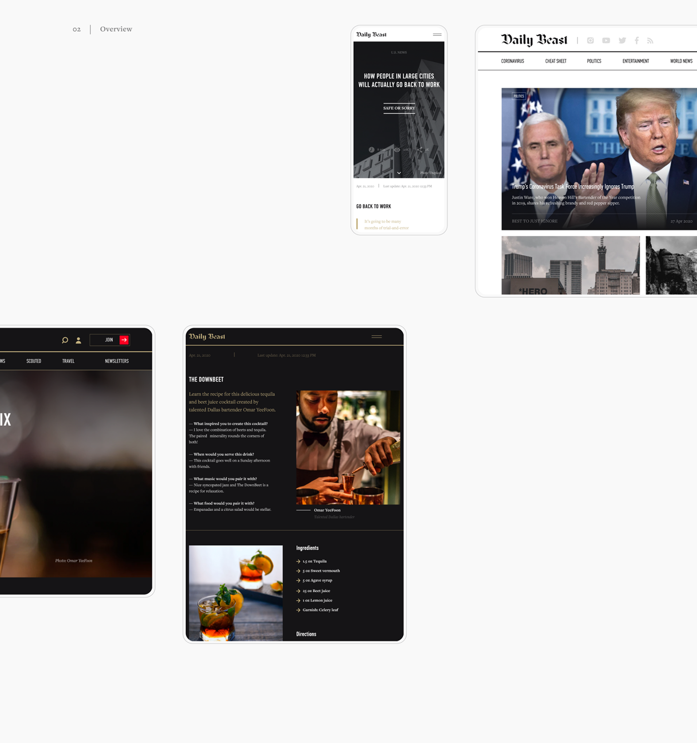 Daily Beast news news site newspaper redesign The Daily Beast Web Design 