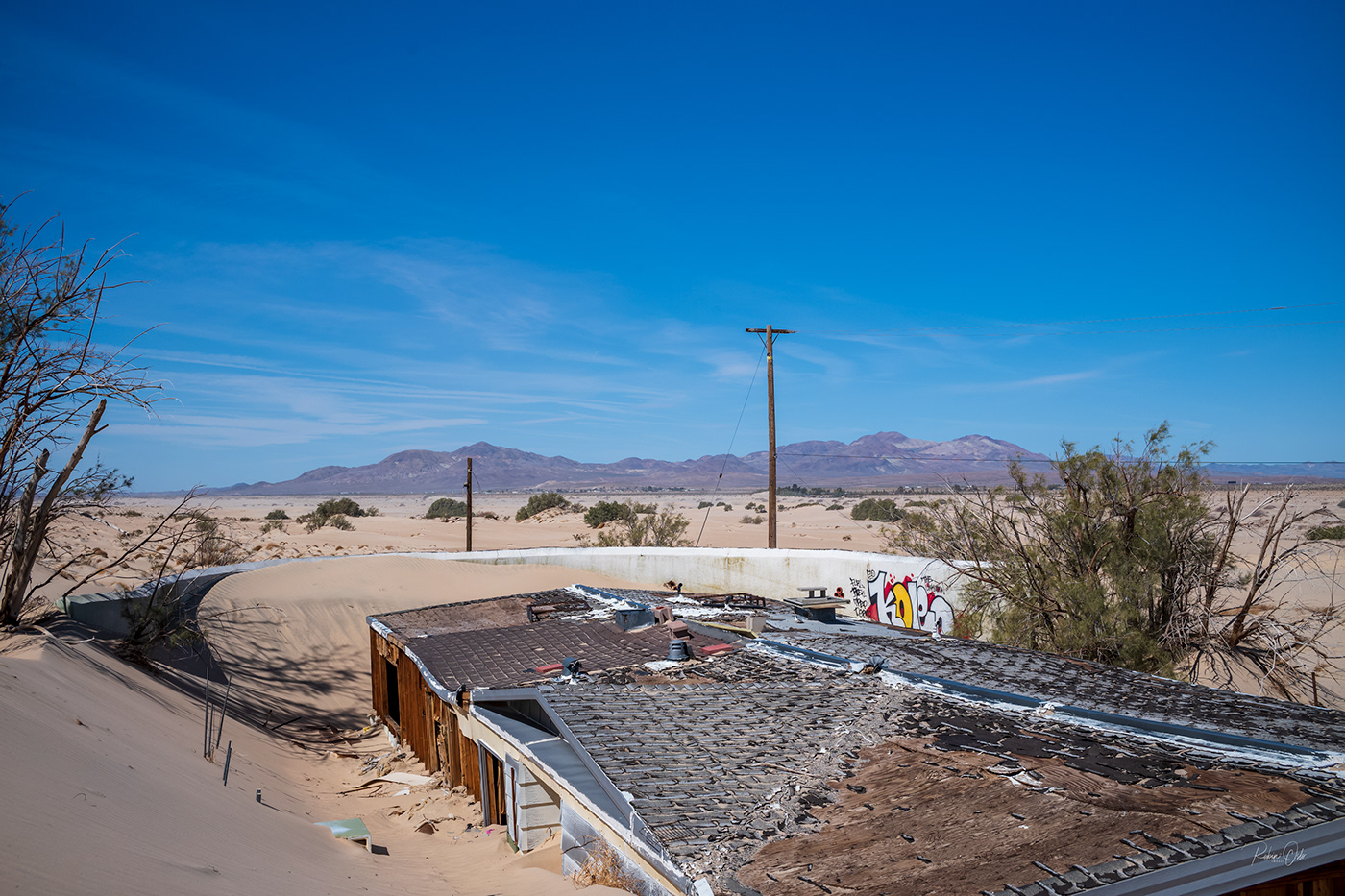 California desert houses infrared Landscape mojave Photography  sand