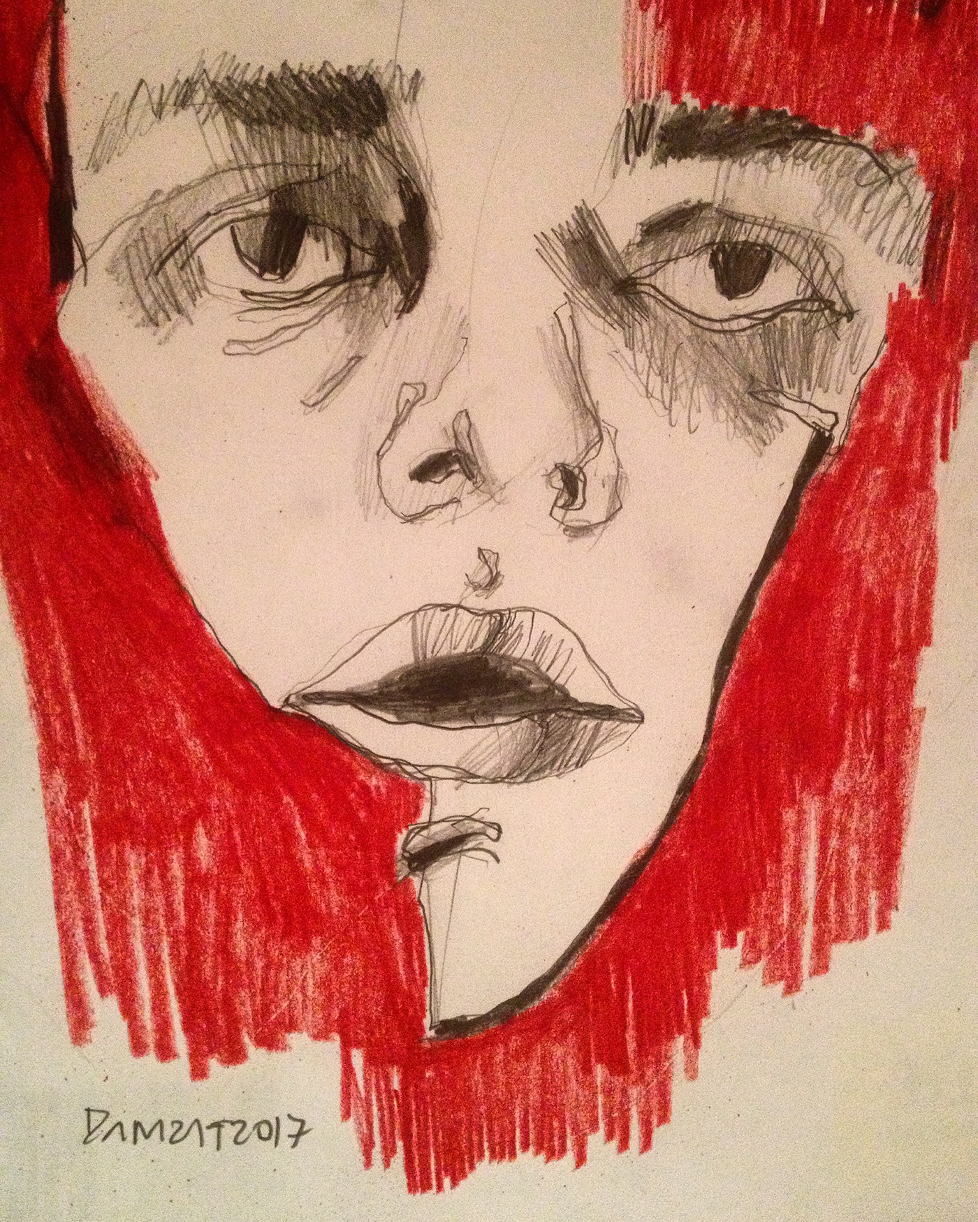 faces red pencil