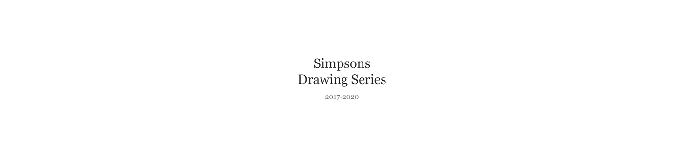 art black and white contemporary art Drawing  pencil on paper Realism simpsons Style Character characters