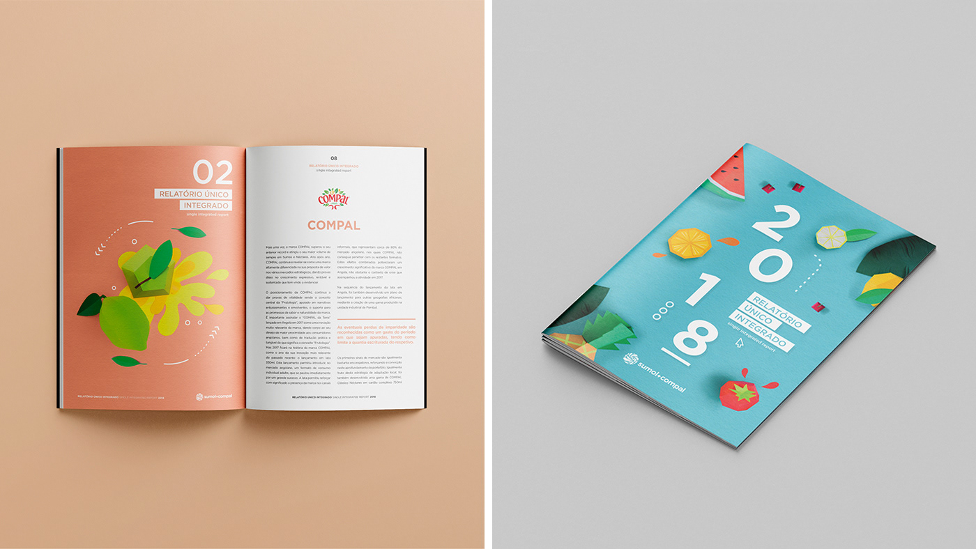 annual report art direction  book colour editorial Food  fruits papercraft Sustainability vegetables