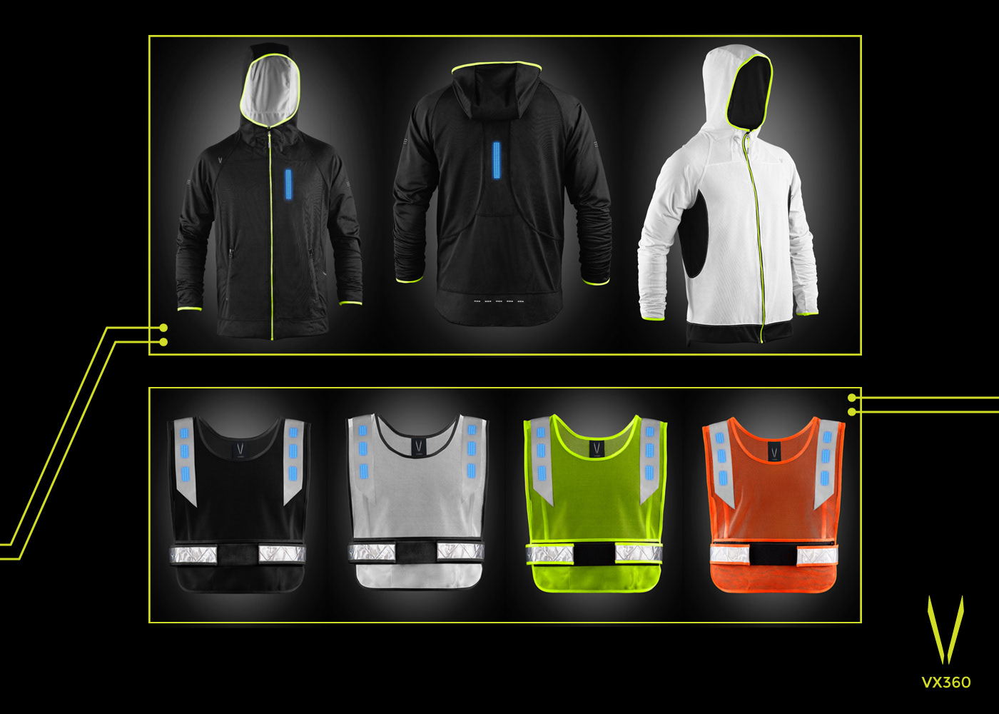 Athletic Gear electroluminescent Lit Accessories product design  product development Wearable Technology