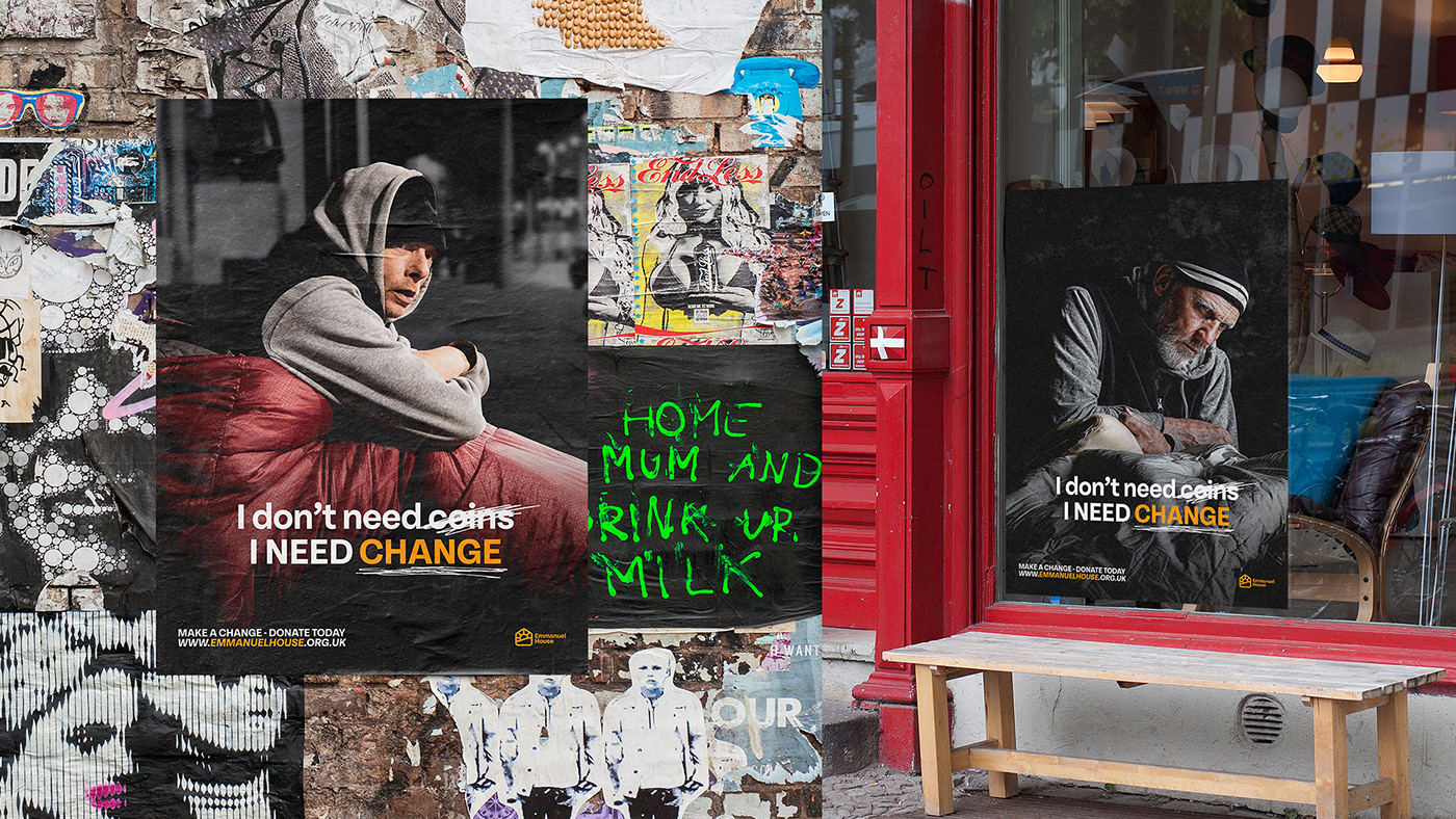 Advertising  billboard branding  campaign charity homeless homelessness marketing   poster social media