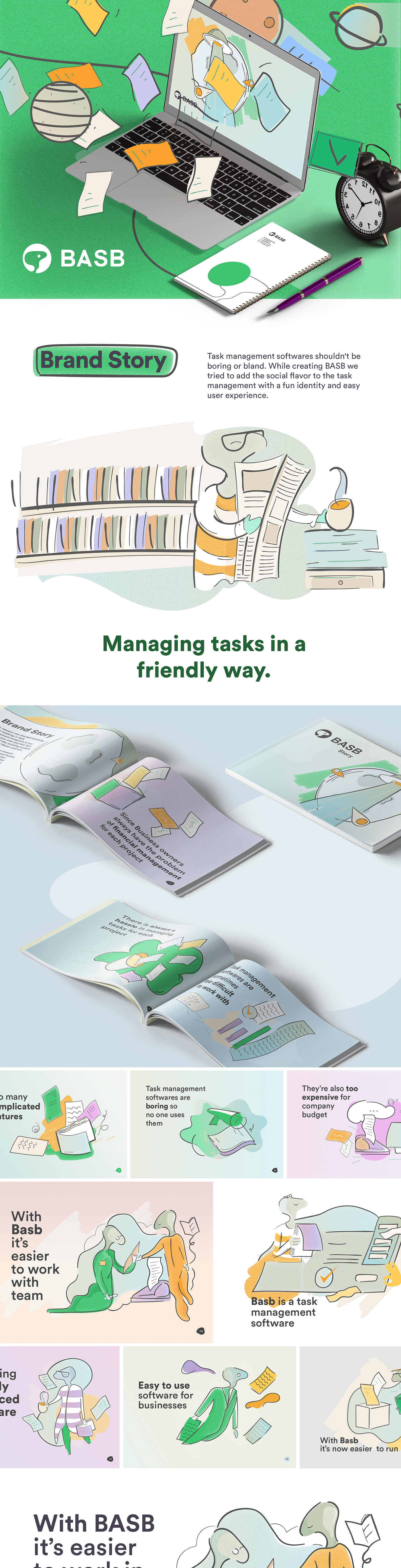 ILLUSTRATION  branding  user experience task manager visual identity management platform