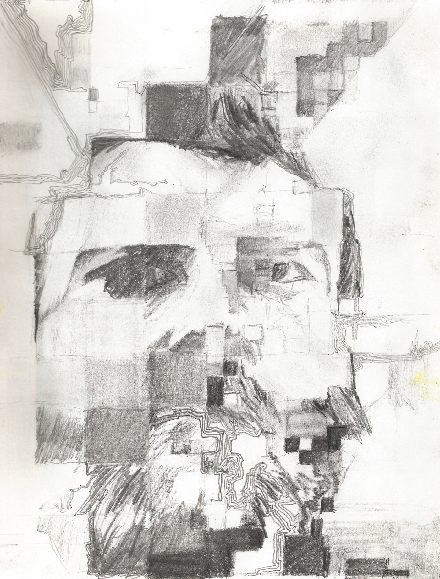 generative Glitch Portraiture year of portraits cathalpaint experimental expressive Developing