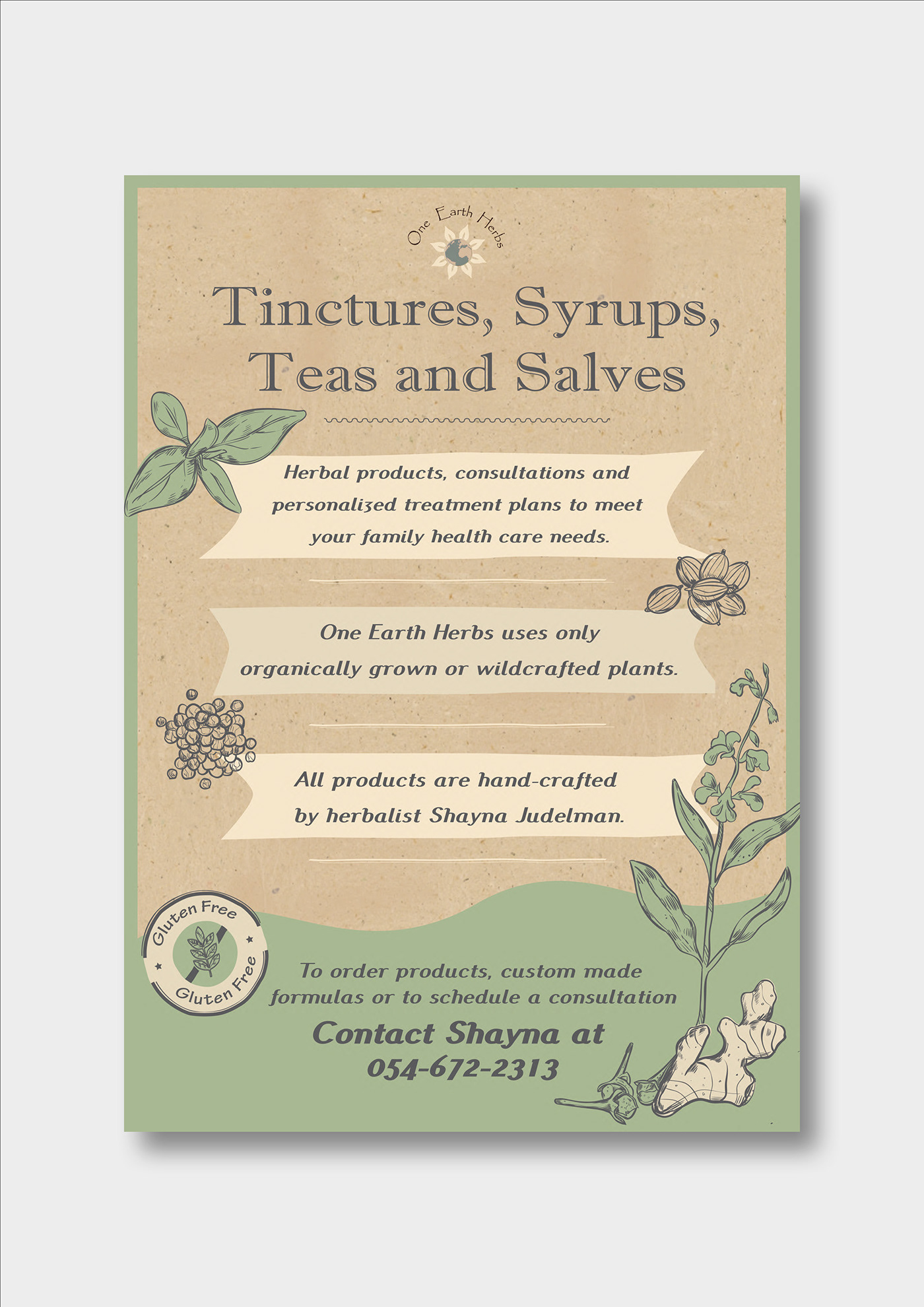 "One Earth Herbs" Product List 